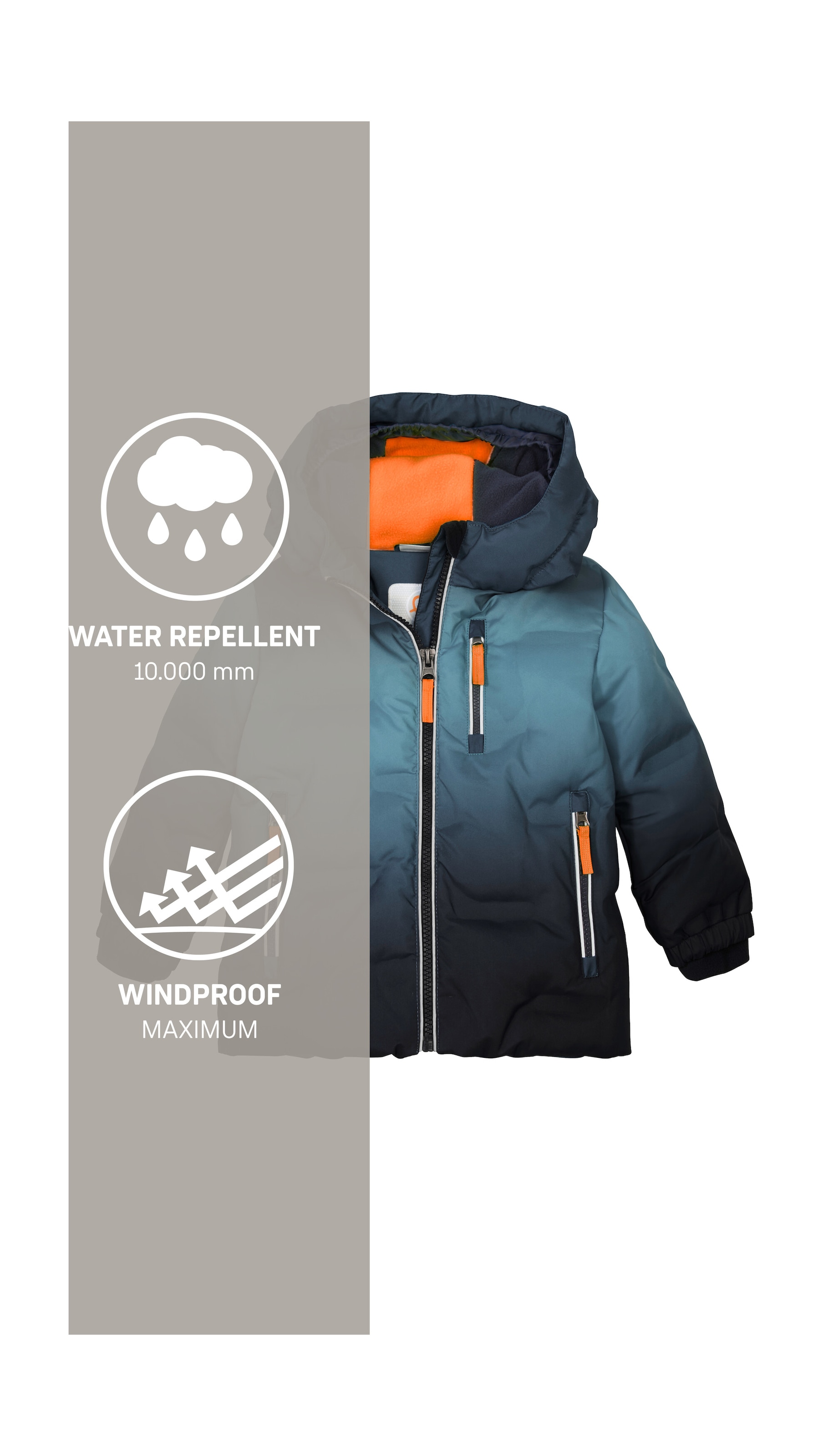 first instinct by killtec Steppjacke »FISW 39 MNS QLTD JCKT« Winddichte, wasserabweisende Kinderjacke mit Fleece und Schneefang