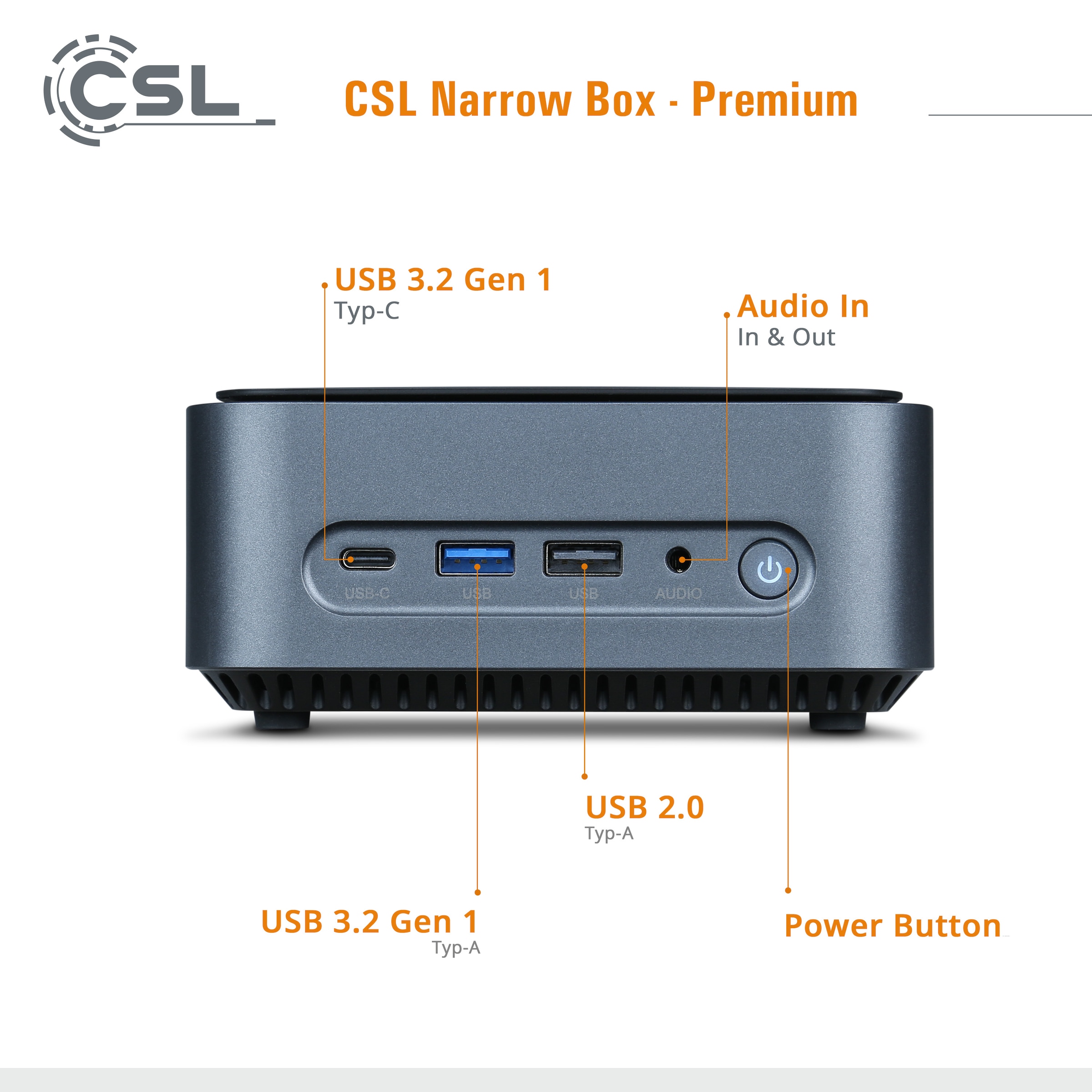 CSL PC »Narrow Box Premium XXL M.2 / Win / 500 | Pro« 11 3 SSD Garantie ➥ / UNIVERSAL GB Jahre 32GB