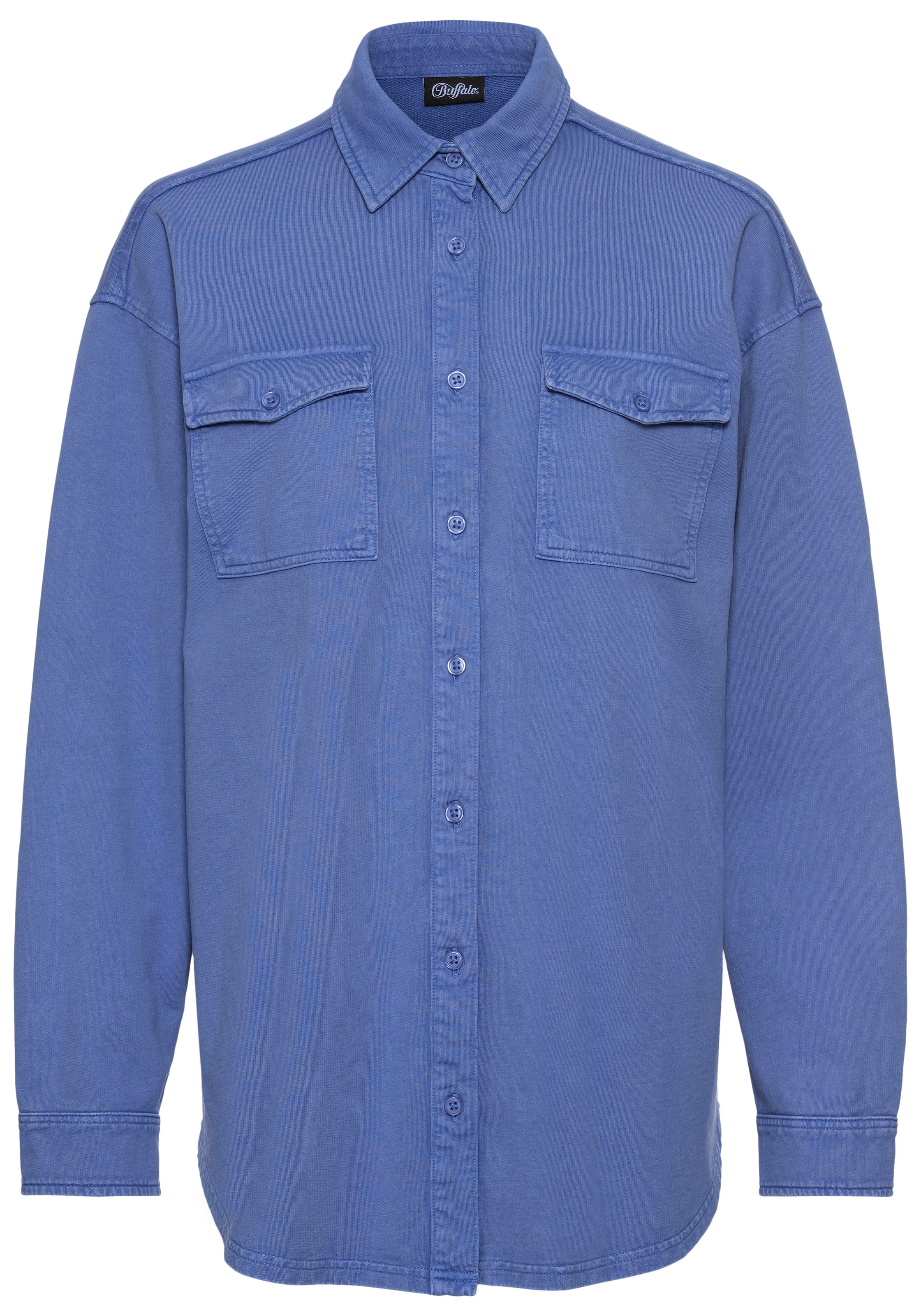 Buffalo Blusenshirt, Loungeshirt im Used-Look, Loungewear