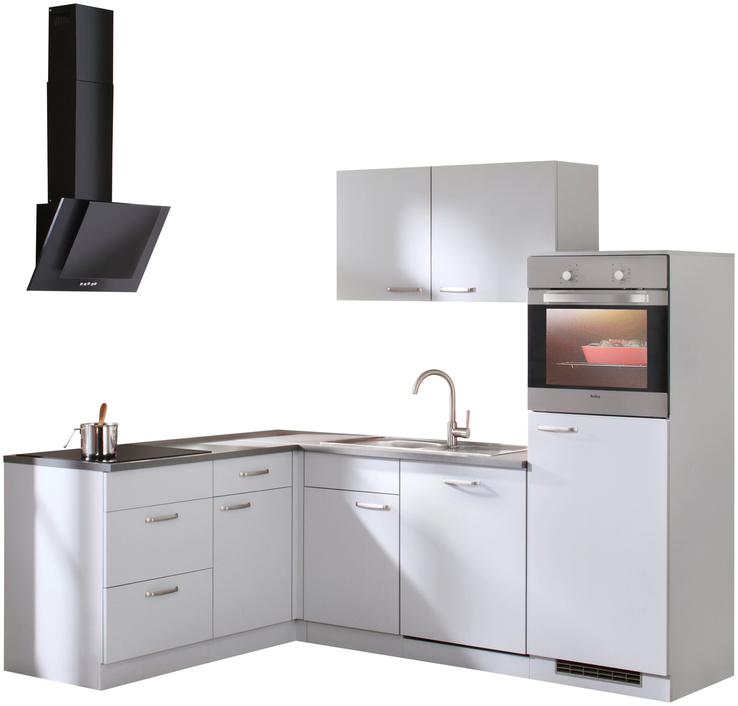 bequem bestellen Winkelküche Küchen wiho E-Geräten, »Michigan«, mit cm 170 x 230
