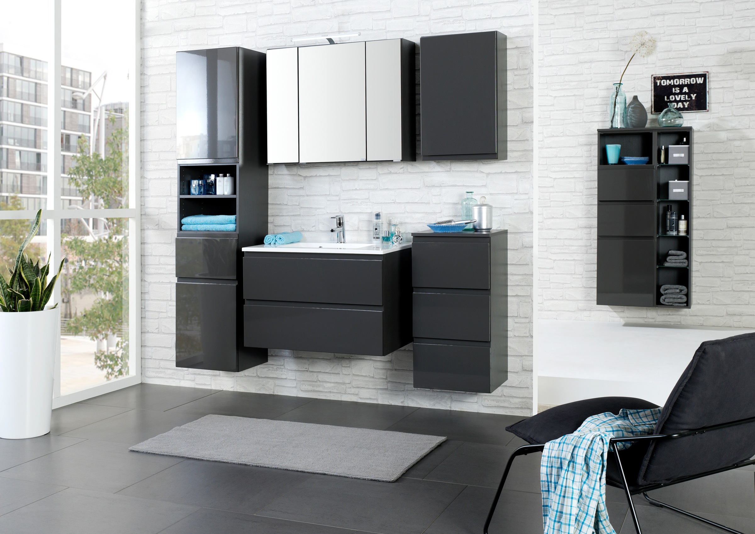 welltime Hochschrank »Cardiff« Breite 40 cm, mit Softclose-Funktion