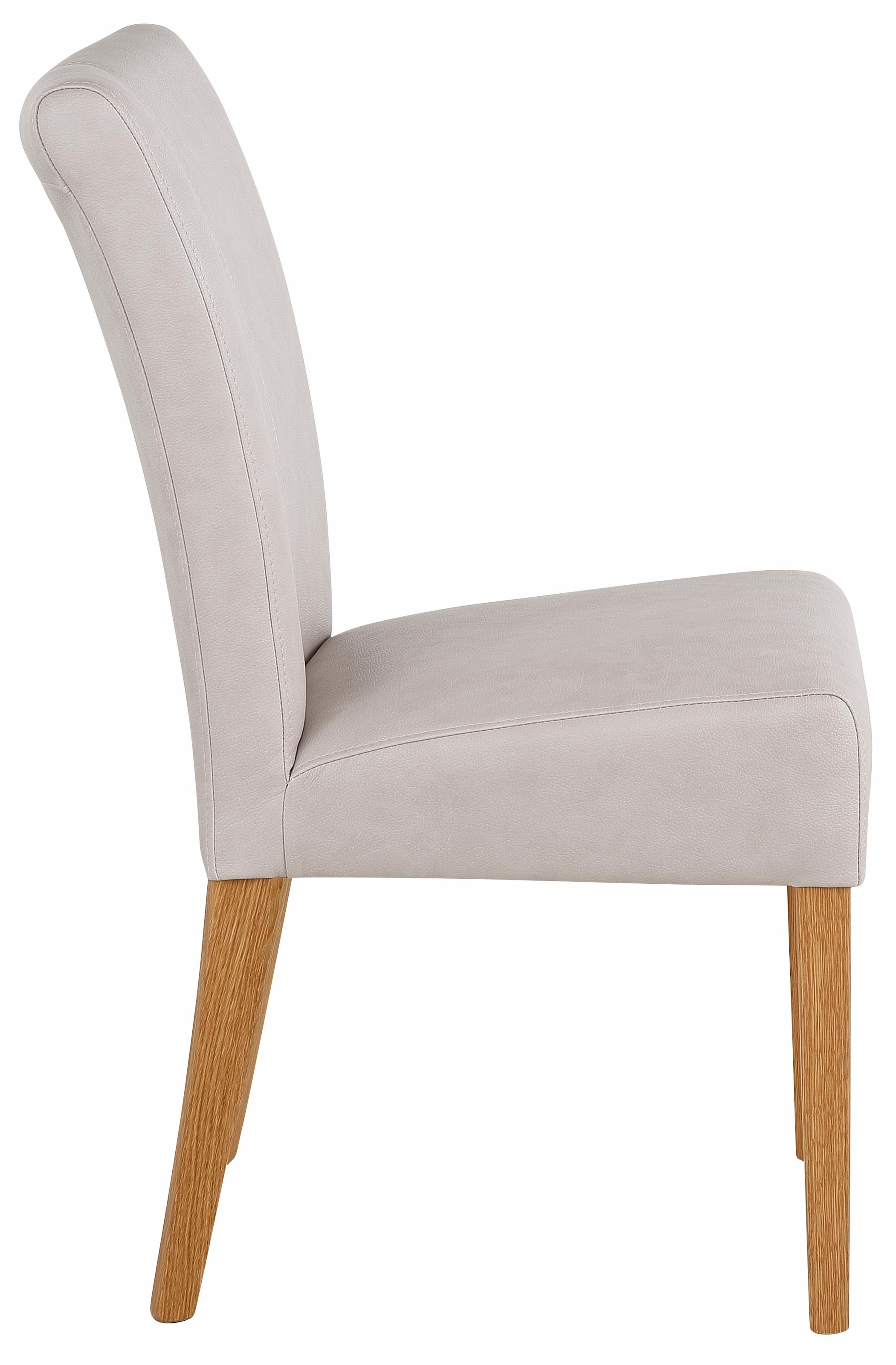 Home affaire Esszimmerstuhl »Queen Polsterstuhl BESTSELLER«, (Set), 4 St., Kunstleder, verschiedene Bezüge, Gestell Massivholz