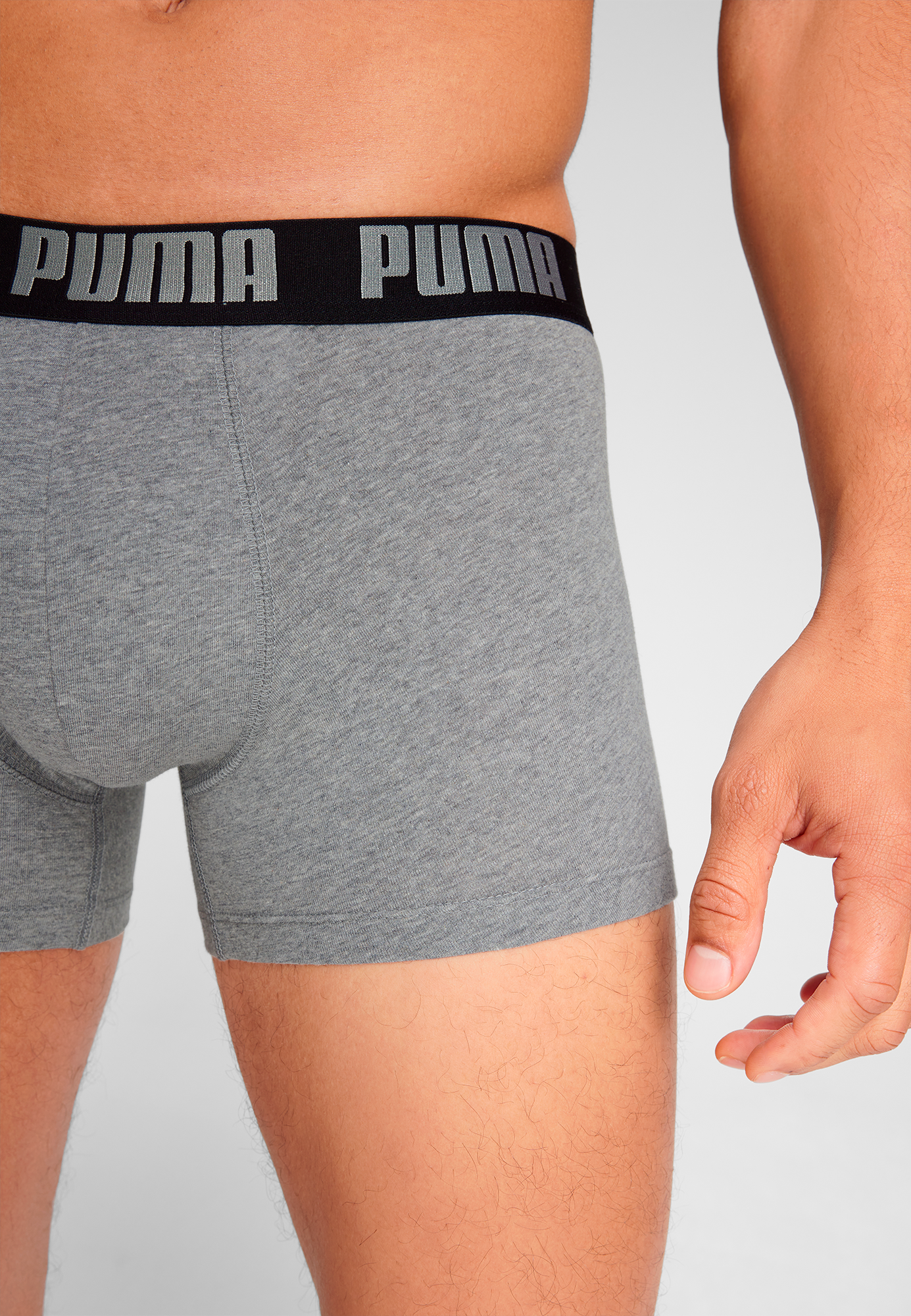 PUMA Boxershorts »PUMA MEN EVERYDAY BASIC BOXERS 2P« Packung,  mit Puma Webbund