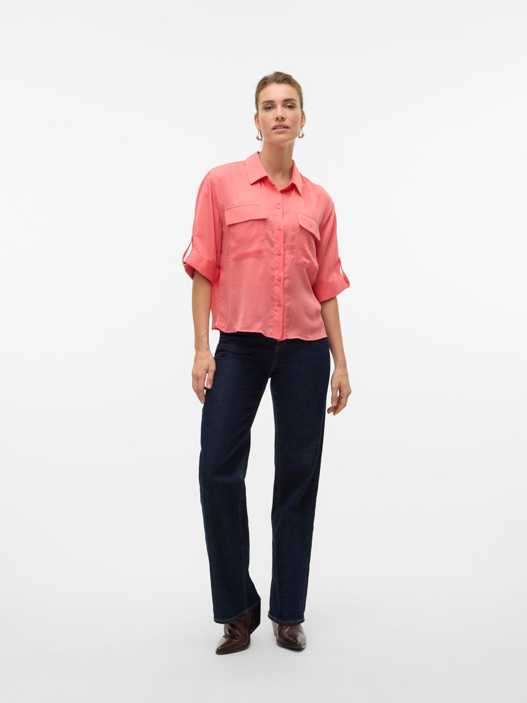 Vero Moda Kurzarmbluse »VMFABIANA 3/4 SHIRT VMA NOOS«
