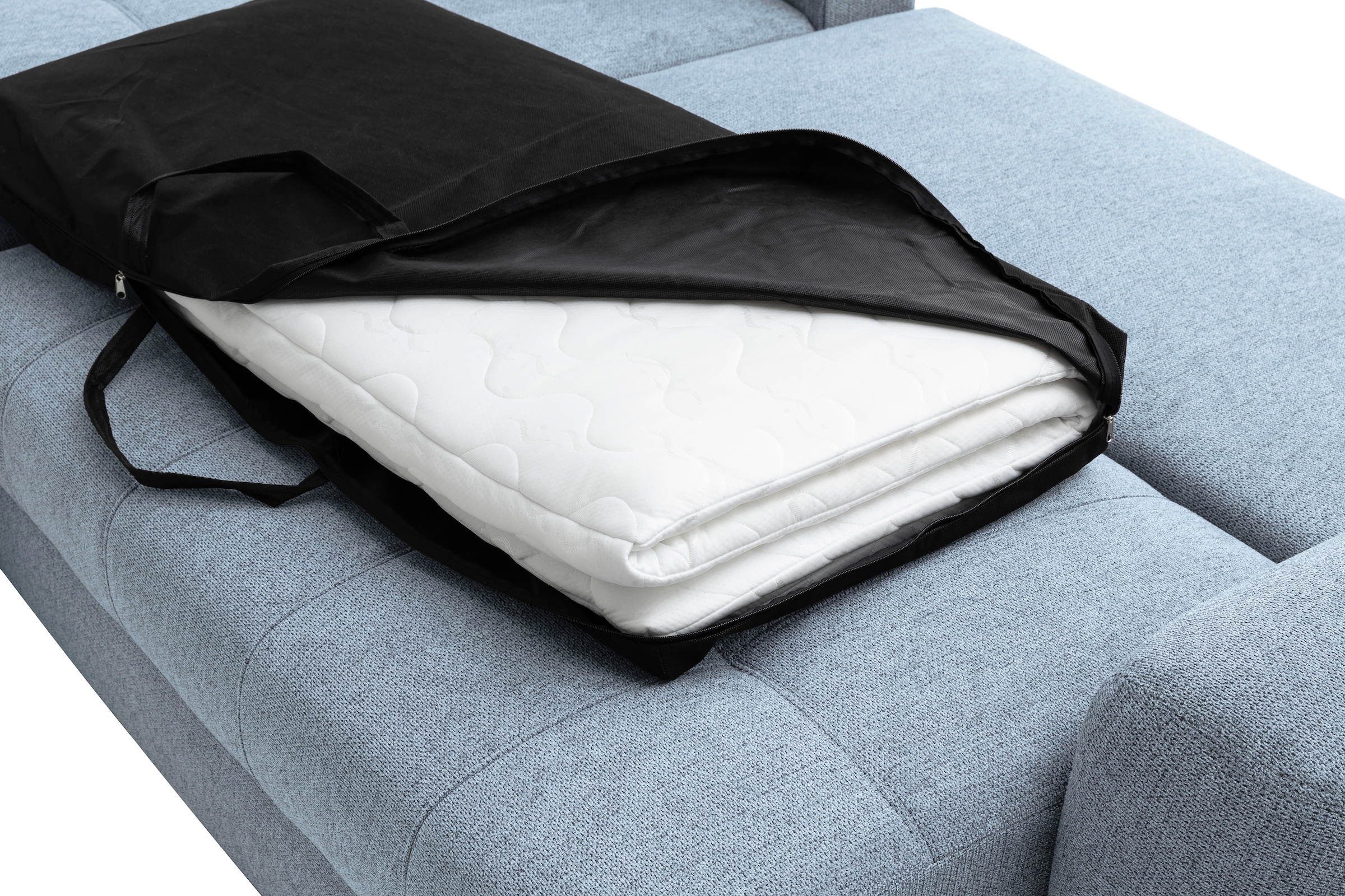 Mr. Couch Ecksofa »Mykonos, L-Form, Dauerschläfer« Mit Boxpring-Taschenfederkern