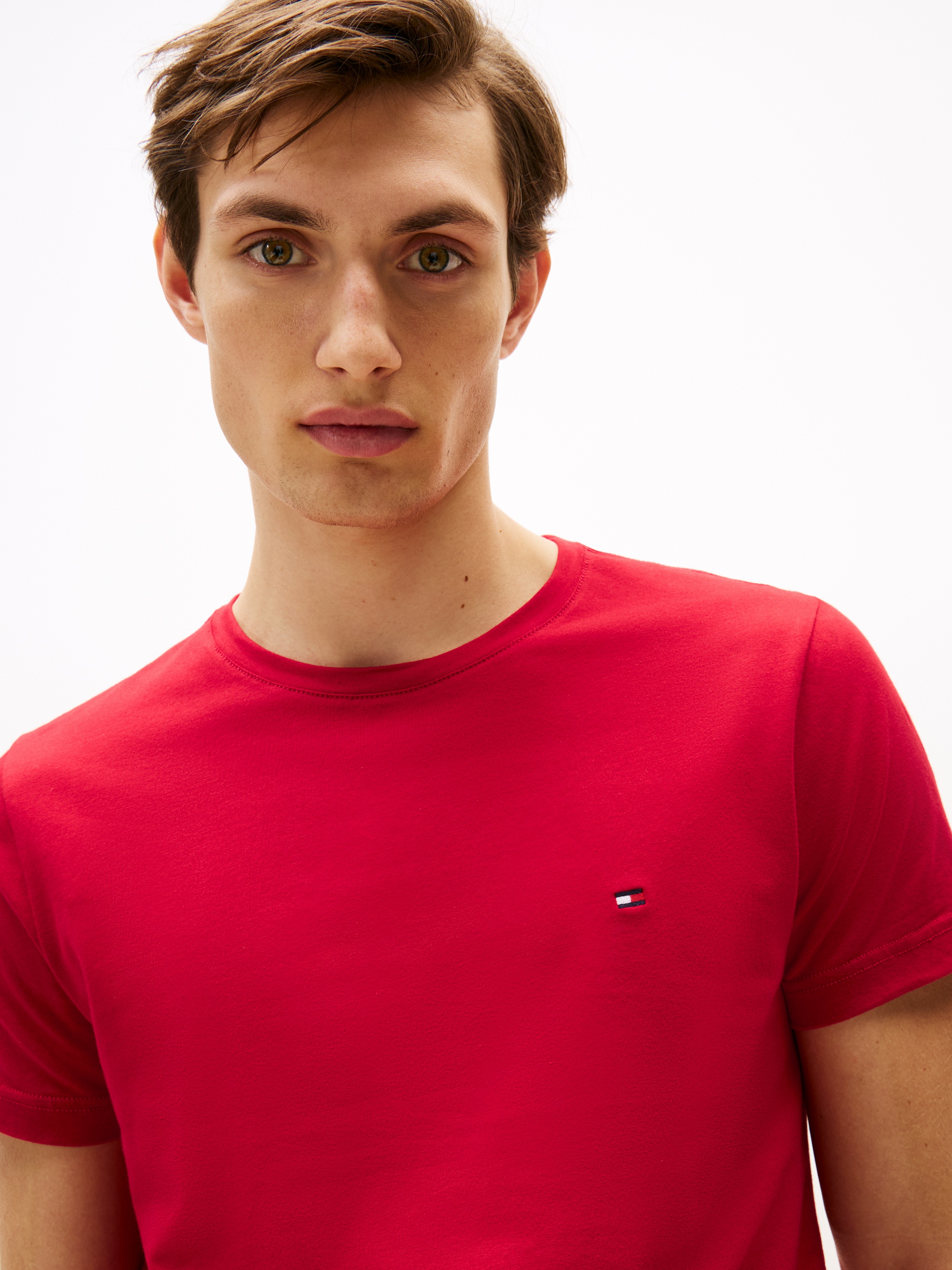 Tommy Hilfiger T-Shirt »STRETCH SLIM FIT TEE«, mit Rundhalsausschnitt
