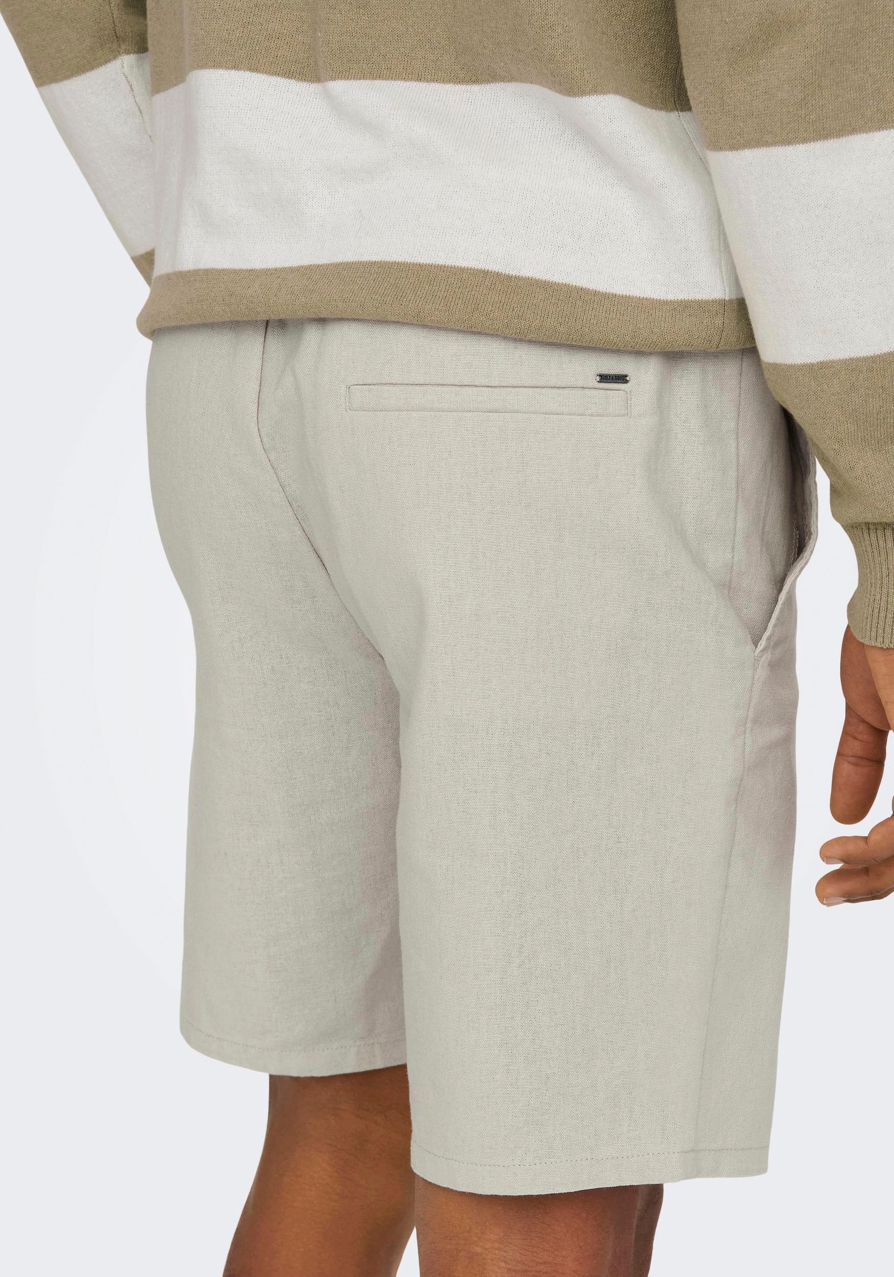 ONLY & SONS Shorts »ONSLINUS 0007 COT LIN SHORTS NOOS«