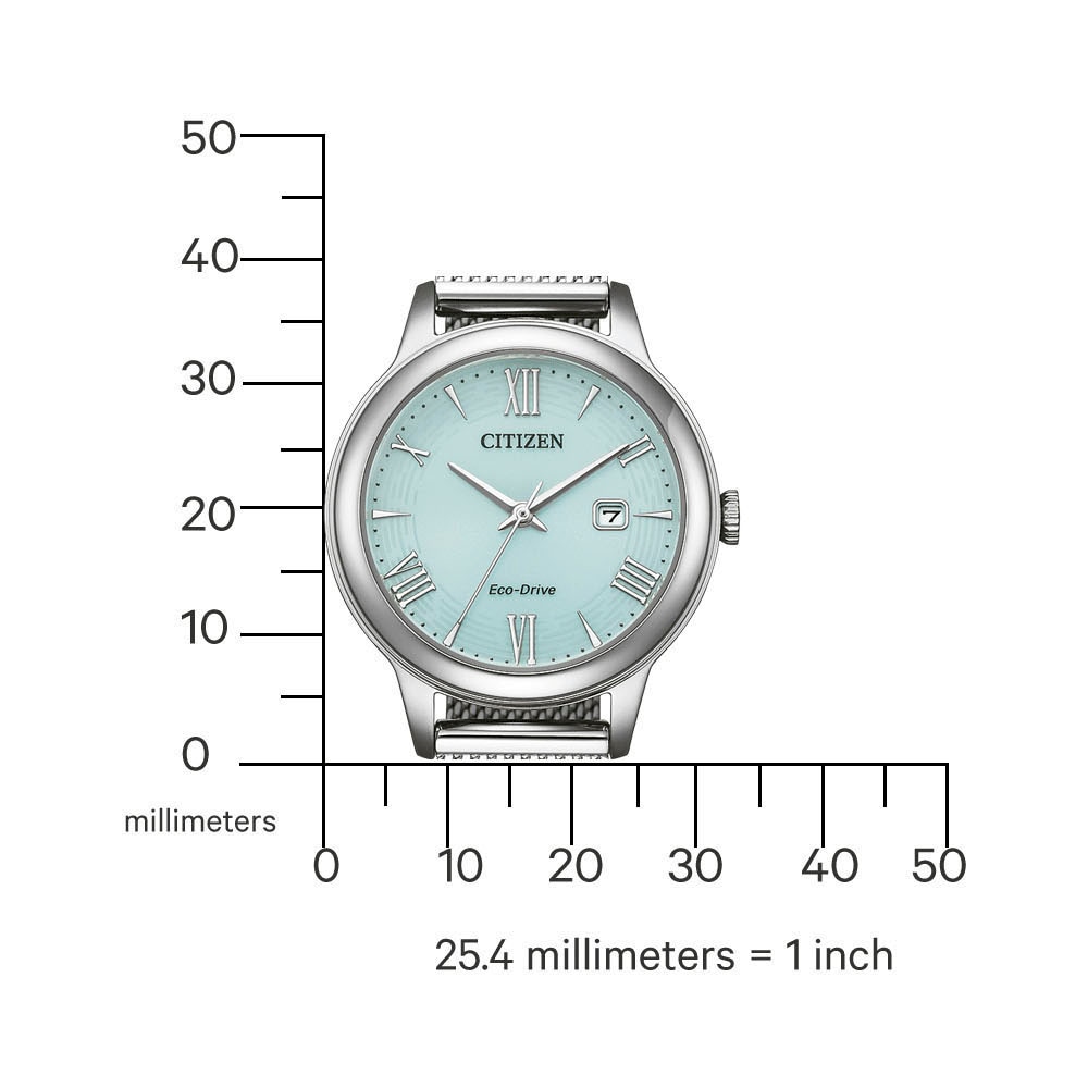 Citizen Solaruhr Armbanduhr, Damenuhr, Edelstahlarmband, analog, Datum, Eco-Drive
