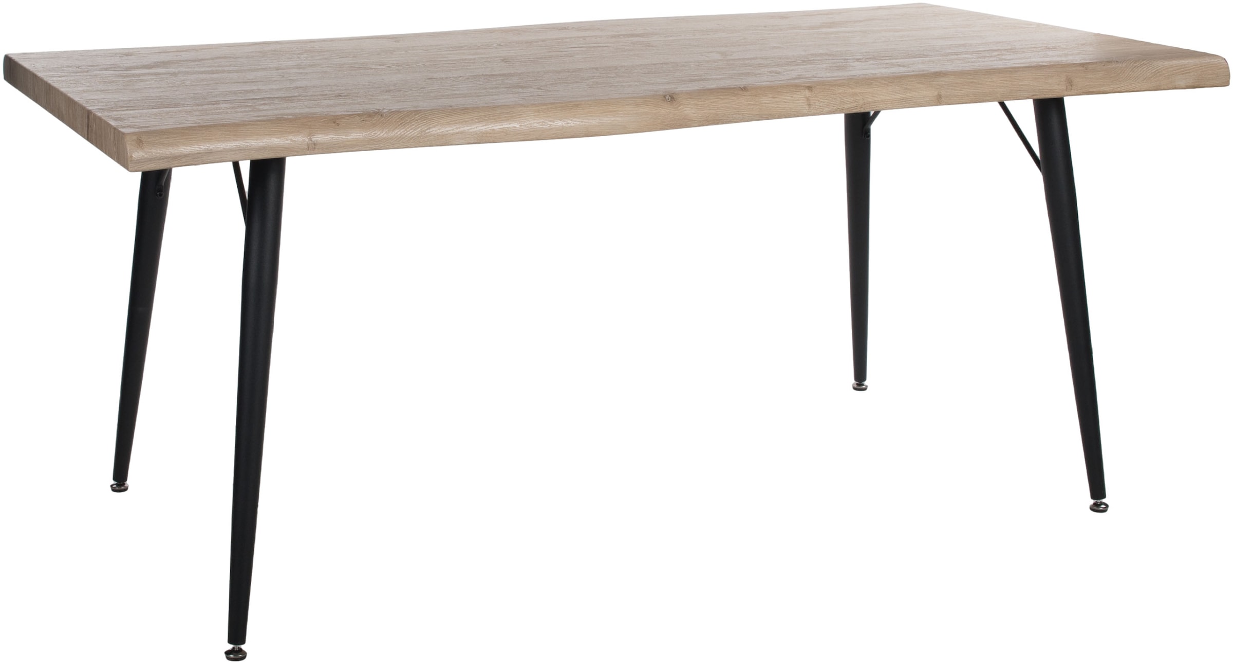 Duo Collection Essgruppe »Esszimmergruppe Tailin & Elli«, (Set, 5 tlg., 5-tlg.), Baumkantentisch, massives Metallgestell, bis 100 kg belastbar