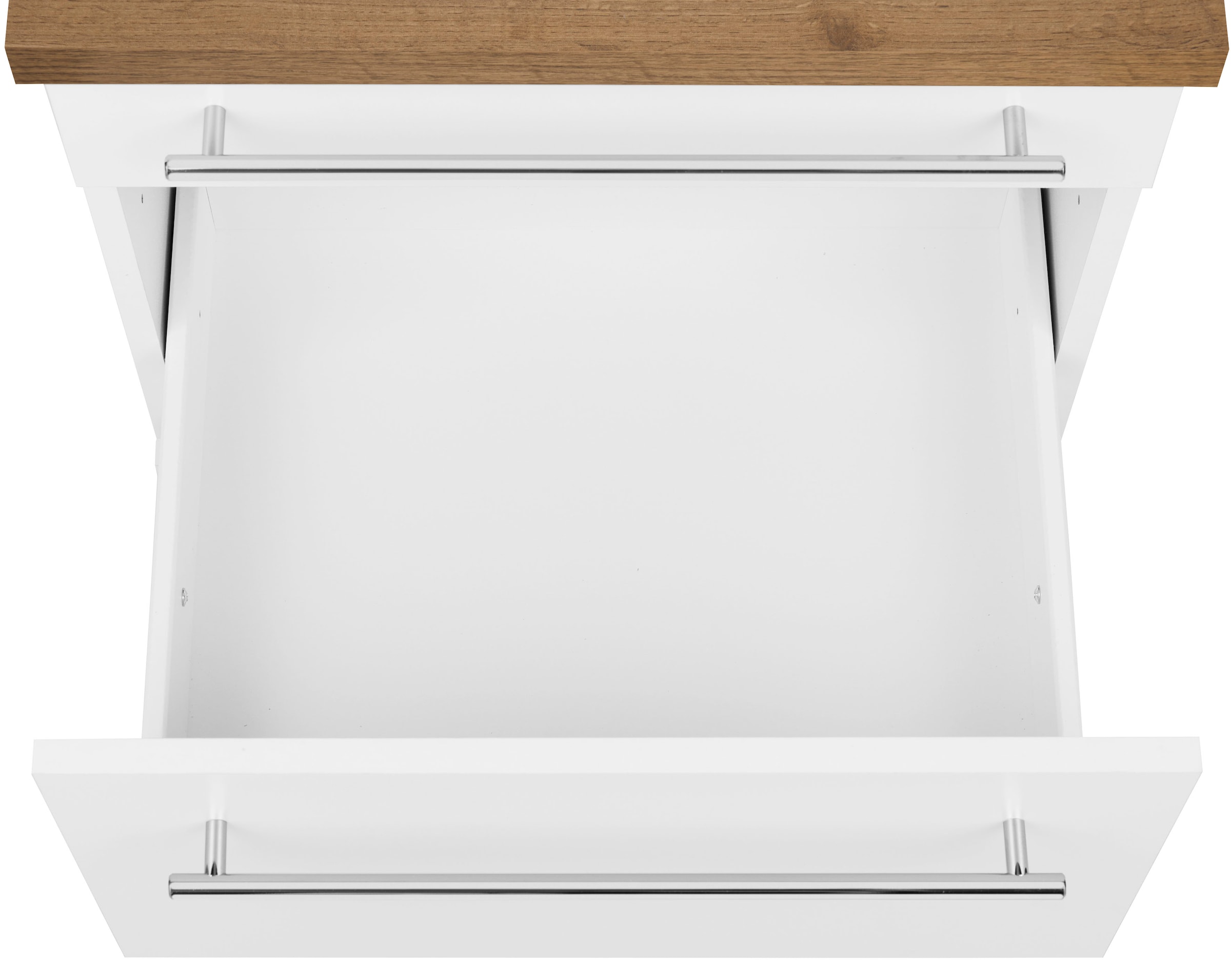 KOCHSTATION Unterschrank »KS-Samos« 50 cm breit, mit 2 großen Auszügen