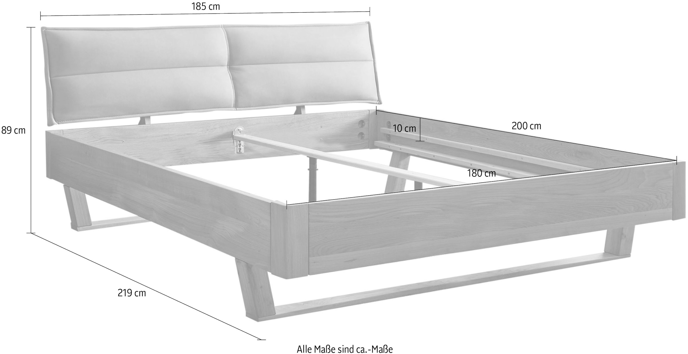 Schlafkontor Massivholzbett »Tjark«, wahlweise Bett mit Liegefläche in 140 oder 180 cm