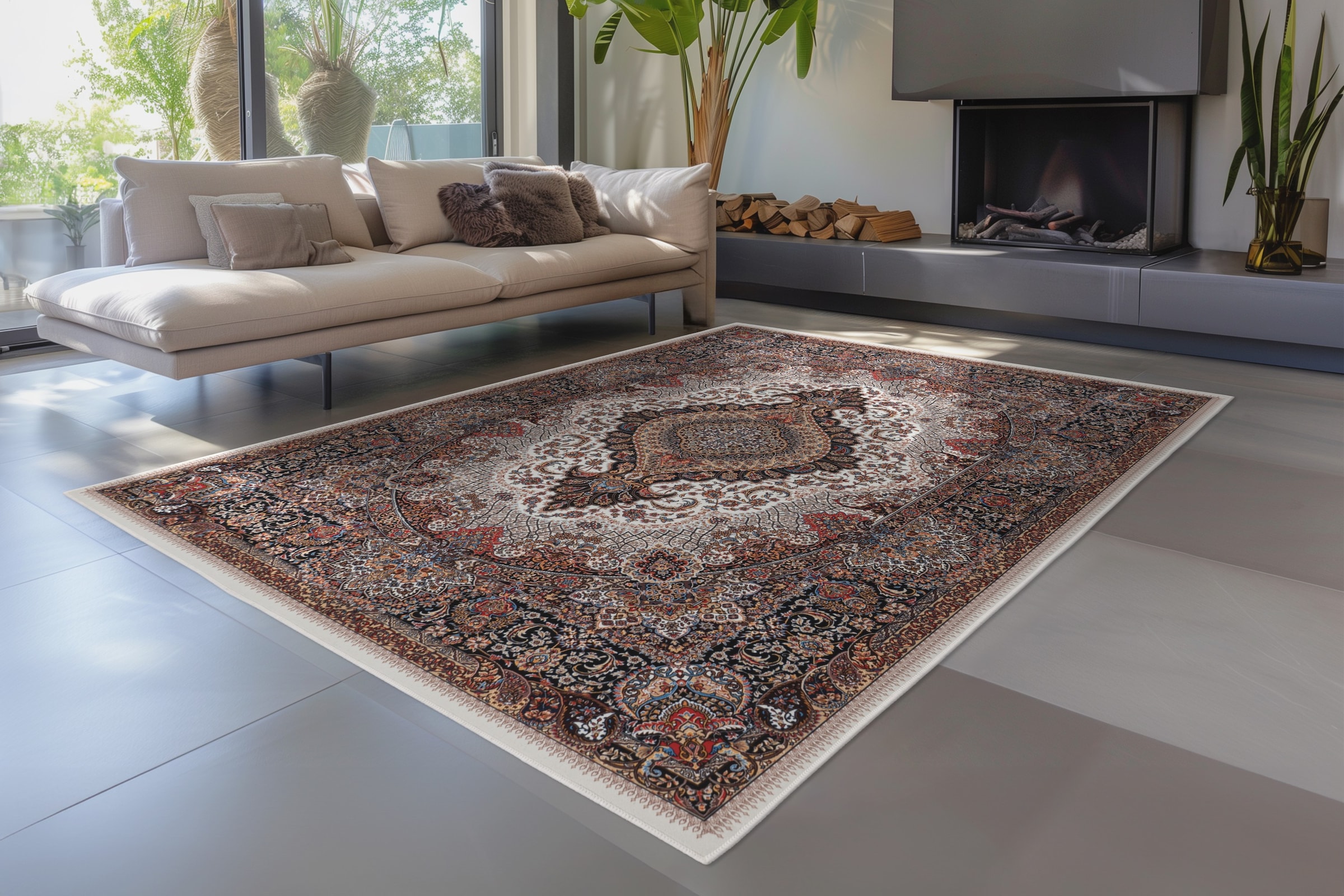 Kayoom Teppich »Rocks 525« rechteckig 6 mm Höhe Kurzflor, Orient Optik, Wohnzimmer