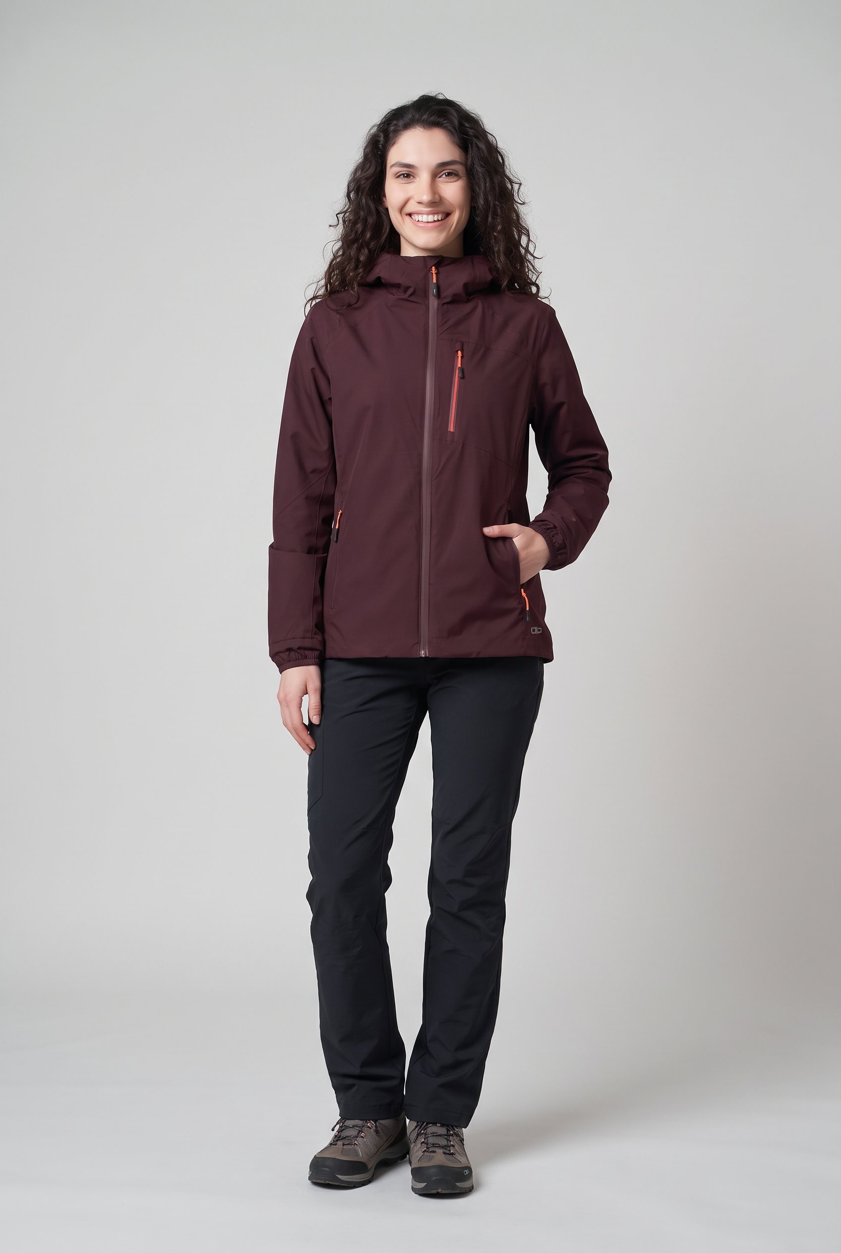 CMP Funktionsjacke »WOMAN JACKET FIX HOOD« mit Kapuze sportliche Optik, mit Kapuze, aus Polyester-Obermaterial