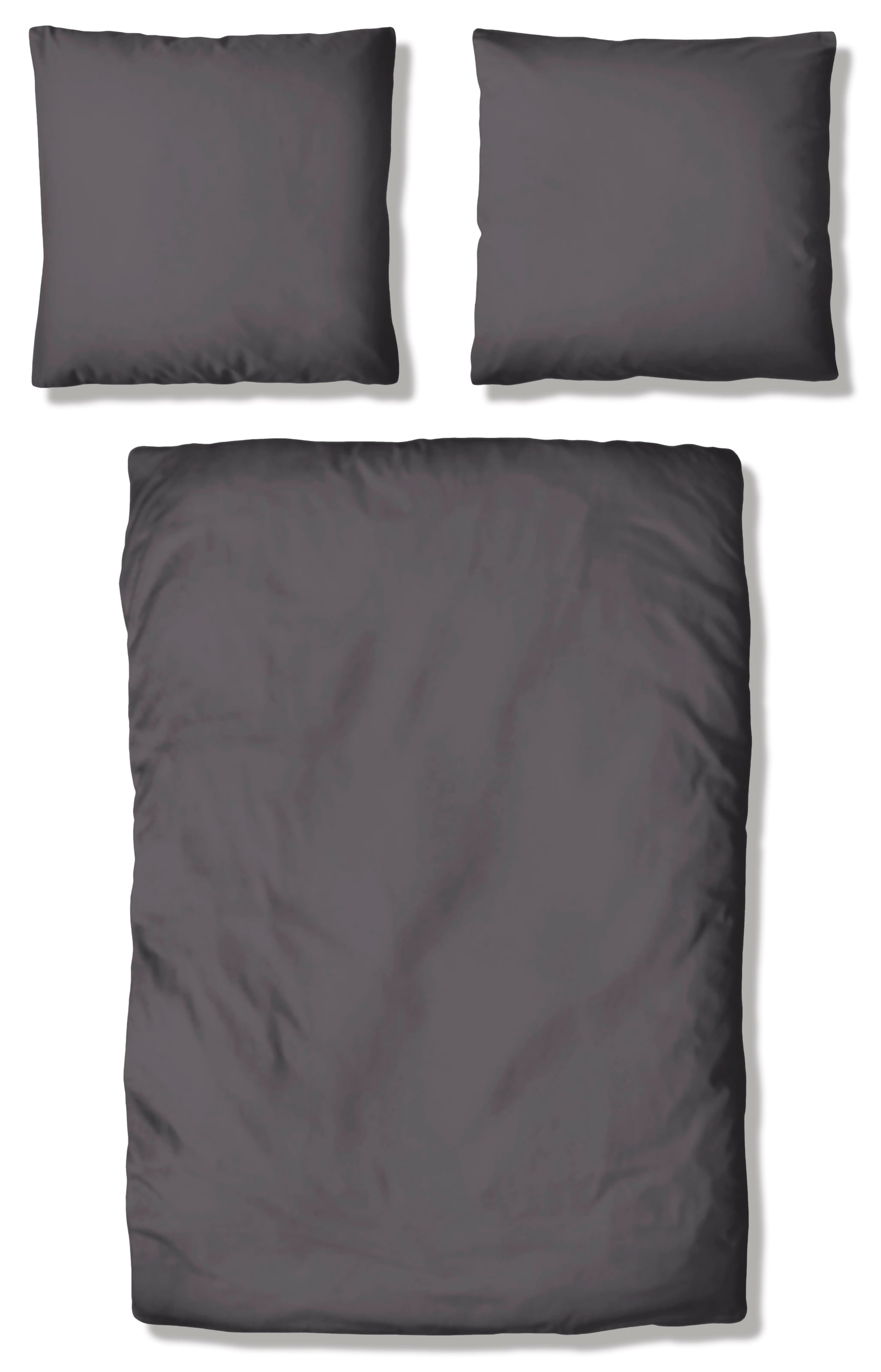 my home Bettwäsche »Desner«, (2 tlg.), Mikrofaser Qualität, Uni Design, 100% Polyester, Premium Qualität, soft, feinfädig, uni Design, Ökotex zertifiziert, Kissenbezug und Bettdeckenbezug mit Knöpfen ausgestattet, zeitlose uni Design