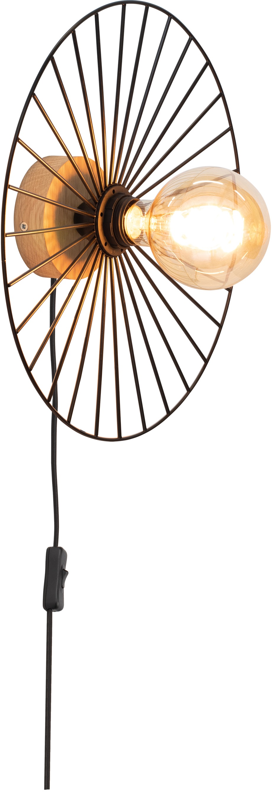 BRITOP LIGHTING Wandleuchte »Antonella«, 1 flammig-flammig, Dekorative  Leuchte aus Metall mit Elementen aus Eichenholz online kaufen | mit 3  Jahren XXL Garantie