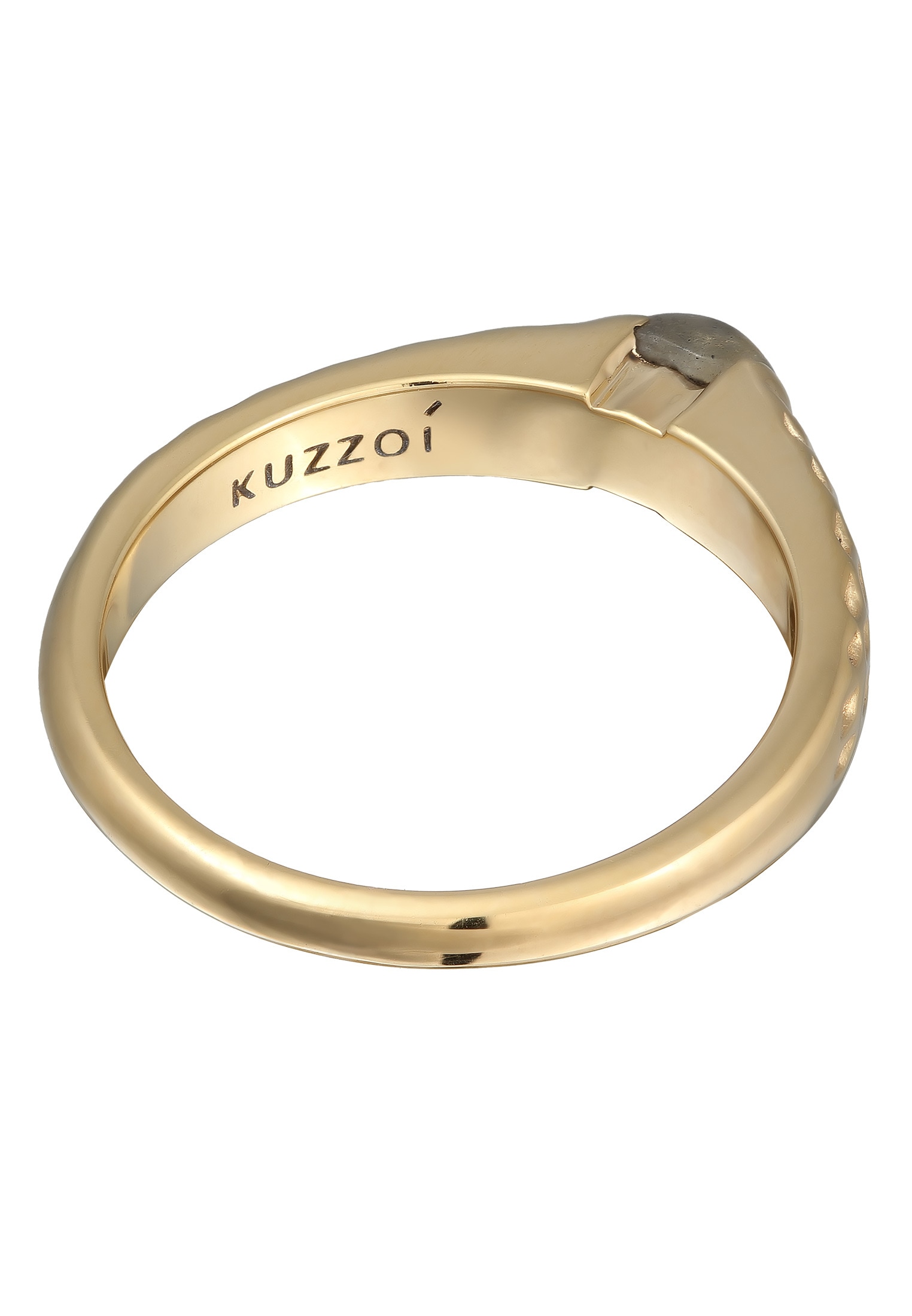 Kuzzoi Silberring »Ring Herren Bandring Labradorite Vintage 925 Silber«