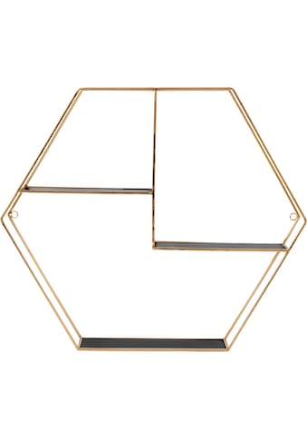 Leonique Deko-Wandregal »Hexagon«, sechseckiges Element, goldfarben, in modernem Design kaufen
