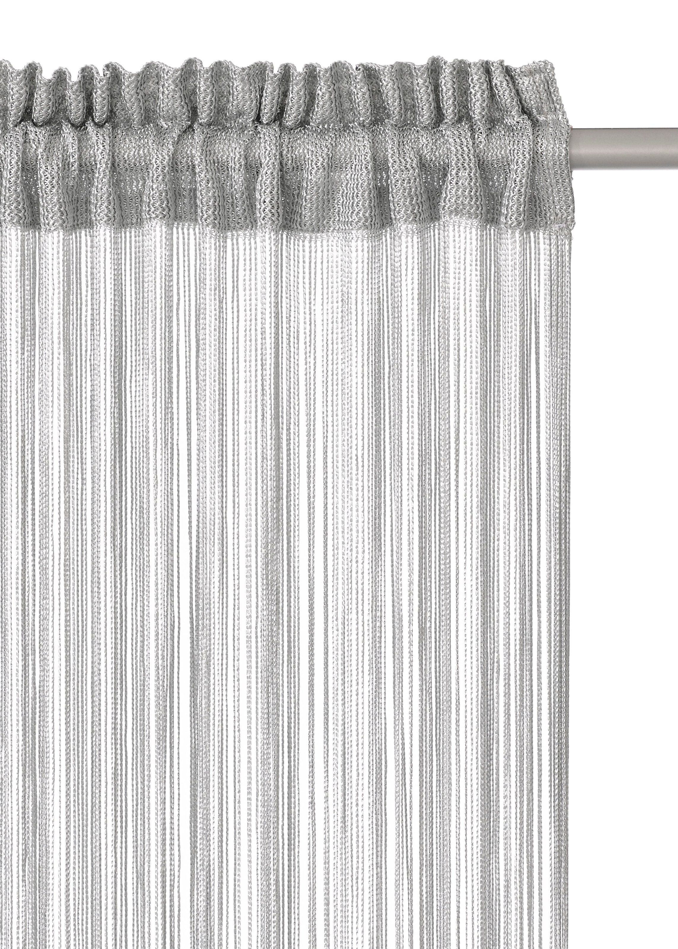 »Fao-Uni«, Polyester, online St.), transparent, pflegeleicht Fadenvorhang multifunktional, home my Kräuselband, (1 kaufen