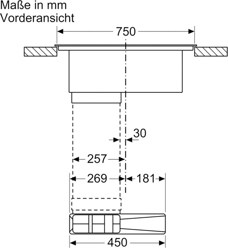 NEFF Kochfeld mit Dunstabzug »V58NBS1L0«, mit einfacher Touch Control Bedienung