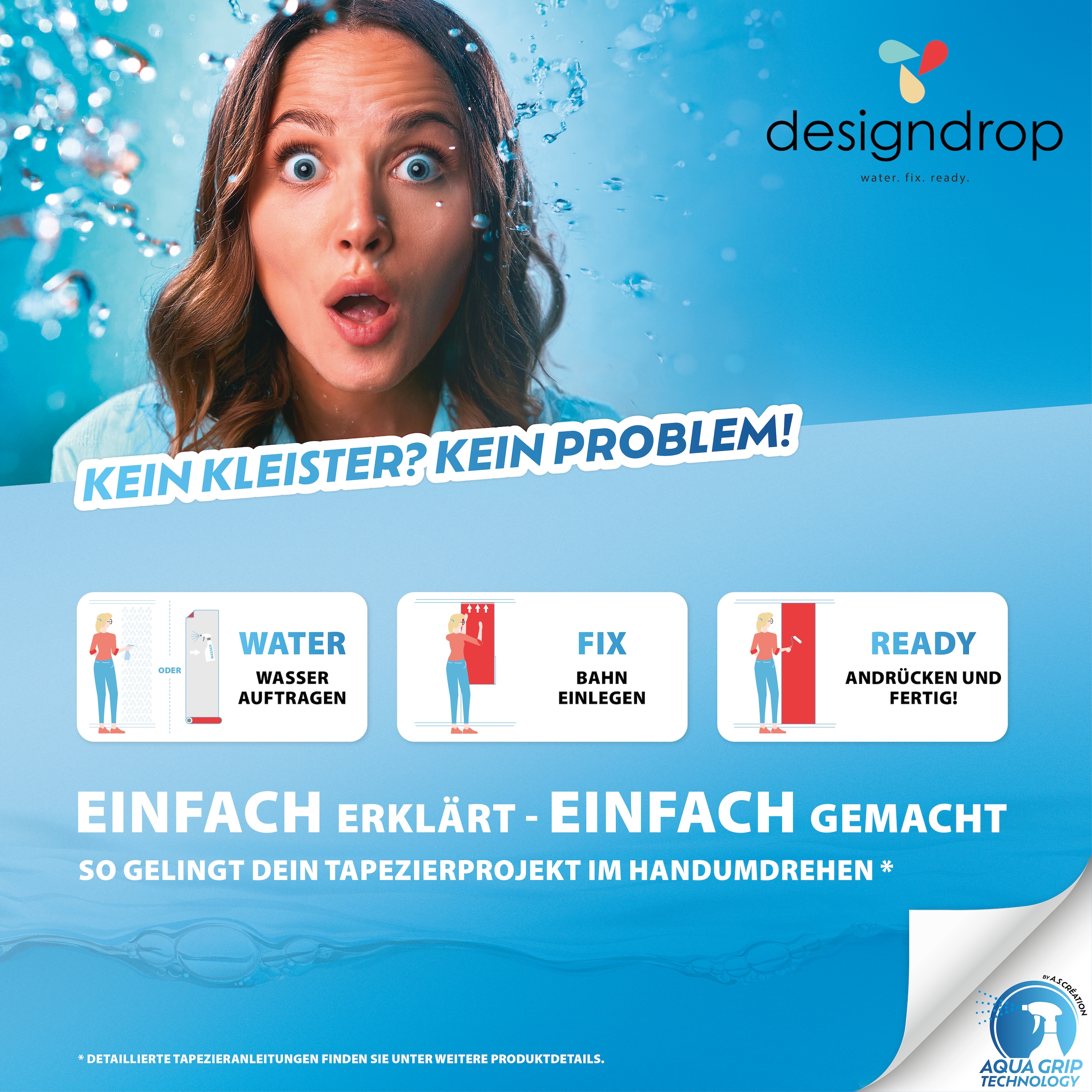 living walls Vliestapete »DesignDrop vorgeleimte Tapete Holzpaneele Braun Beige Holzoptik« matt strukturiert Vliestapete vorgekleistert floral für Schlafzimmer Wohnzimmer Küche
