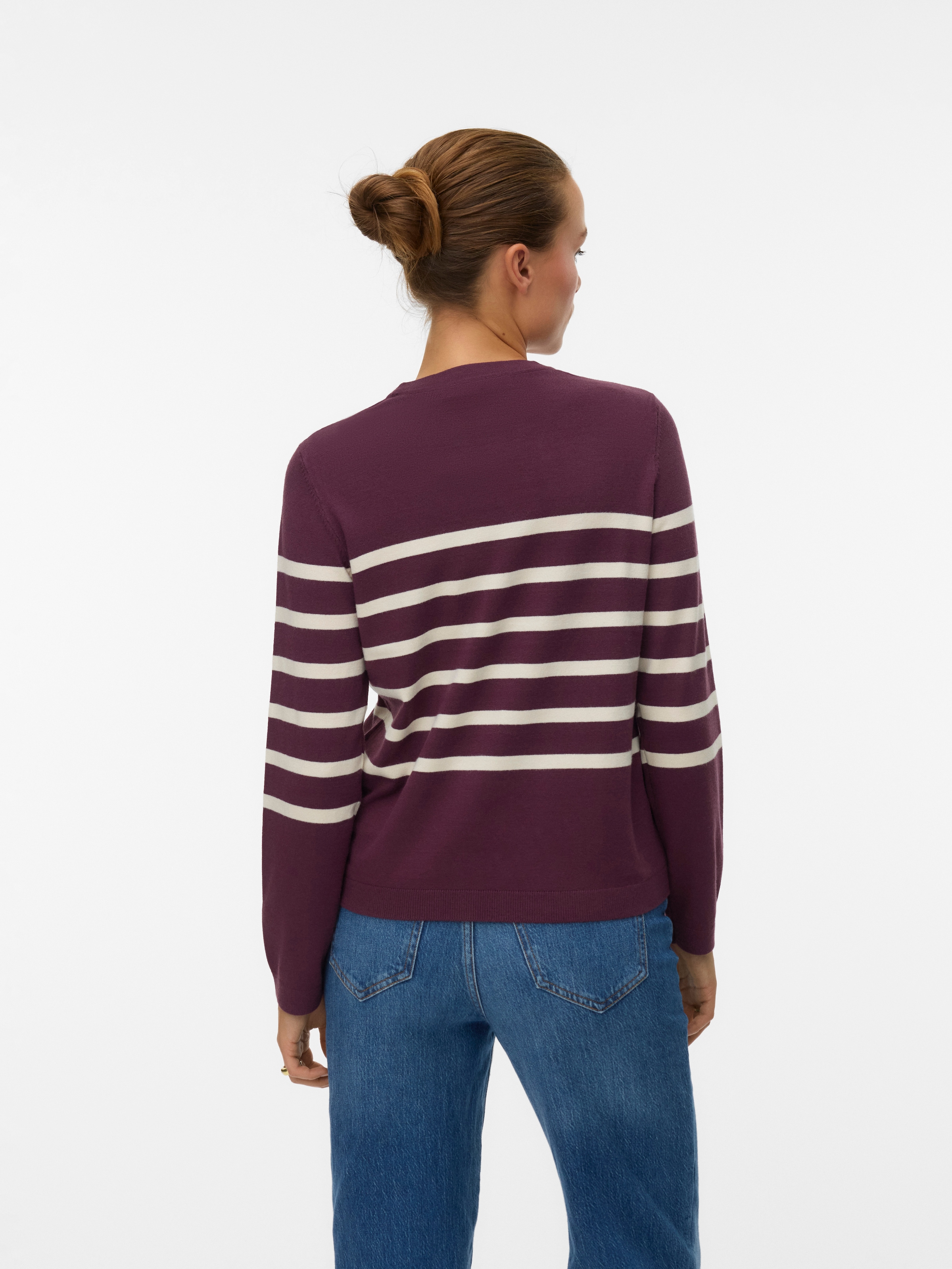 Vero Moda Rundhalspullover »VMSABA PLAIN LS O-NECK PULLOVER GA NOOS«