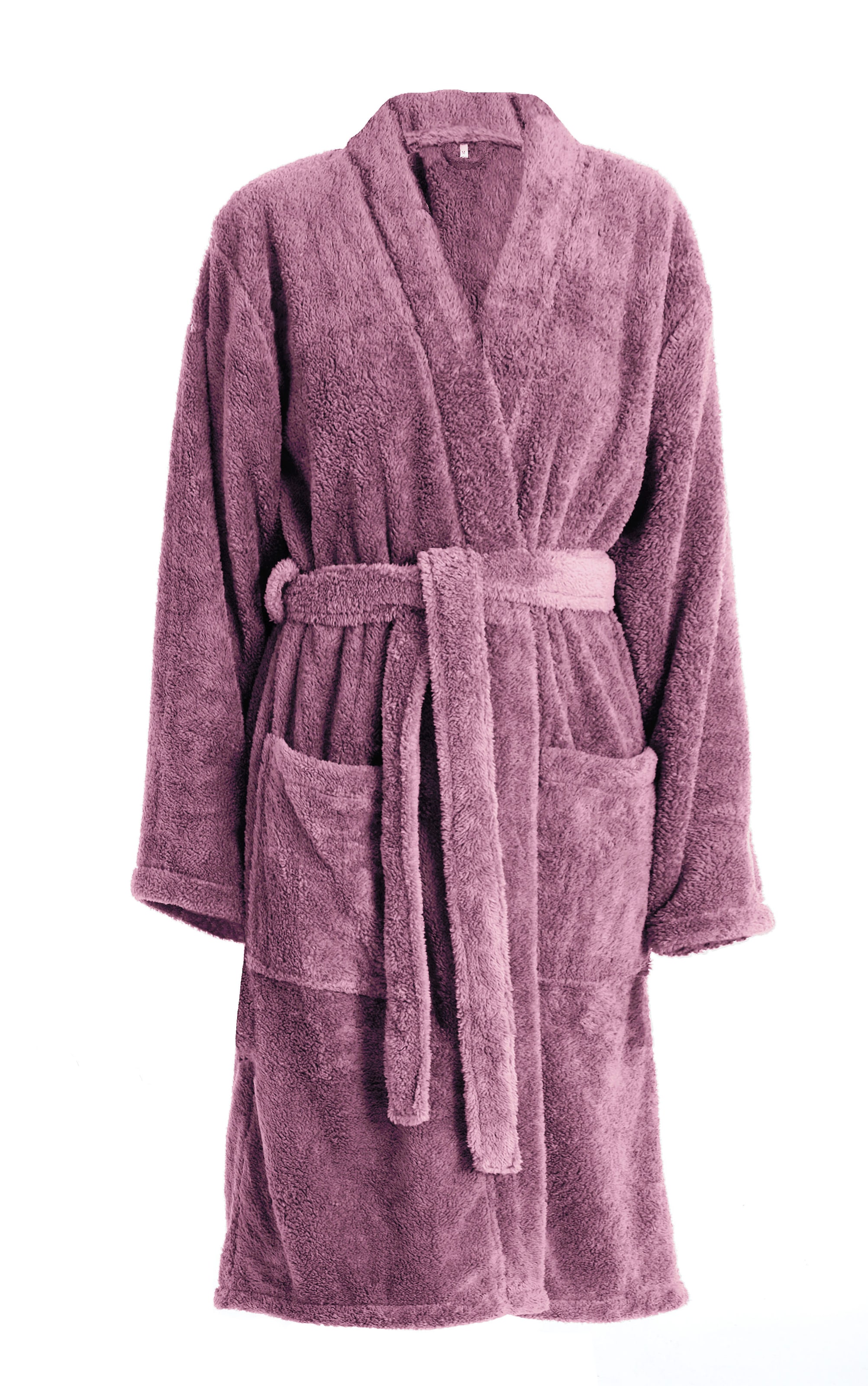 my home Unisex-Bademantel »Lillou Kimono, ideal für Sauna & Spa, Hotelbademantel, Morgenmantel«, (1 St.), kuschelig weicher Fleece, für Damen und Herren, XS-3XL