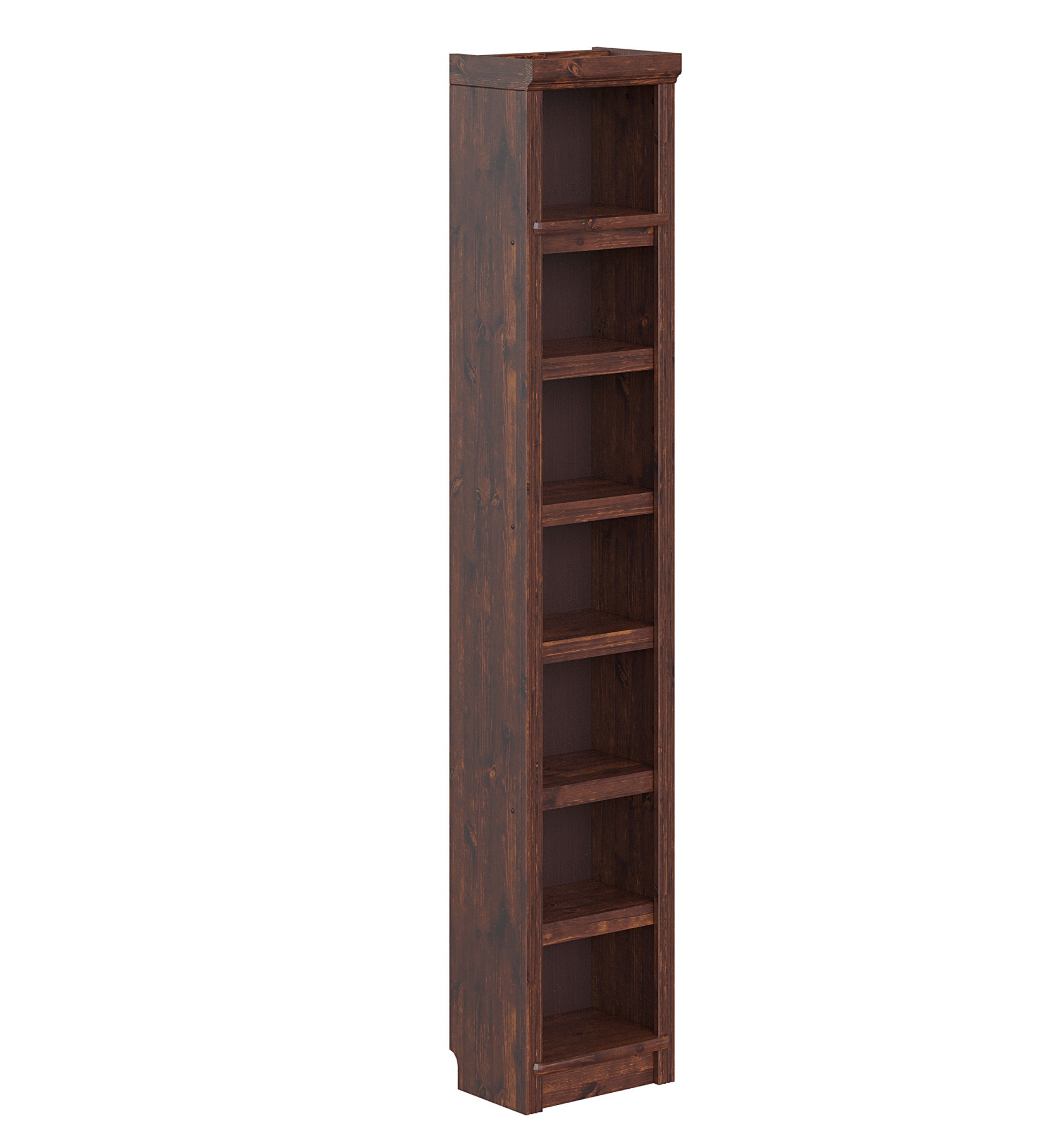 OTTO home Bibliothek »Soeren - 7-tlg. Set: mit 1 Regal B 80 cm., 1 Regal B 40 cm, 1 Eckregal« Set, 7 Stk. tlg. Inkl. 1 Vitrine,2 gerundeten Abschlussregalen und 1 Holzleiter,H220 cm
