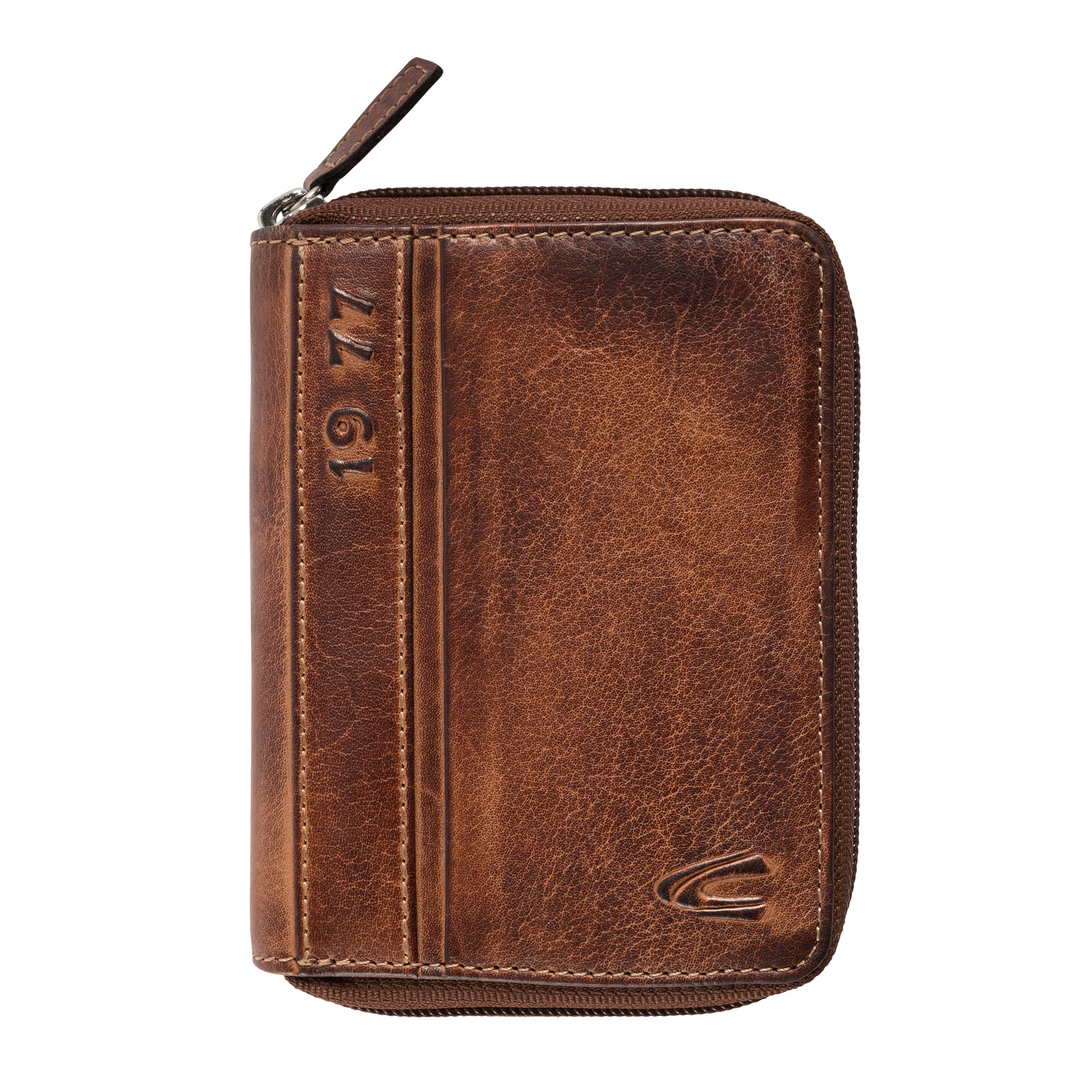 camel active Geldbörse »Melbourne« aus hochwertigem Rindsleder mit kernigen Nähten im Used Look