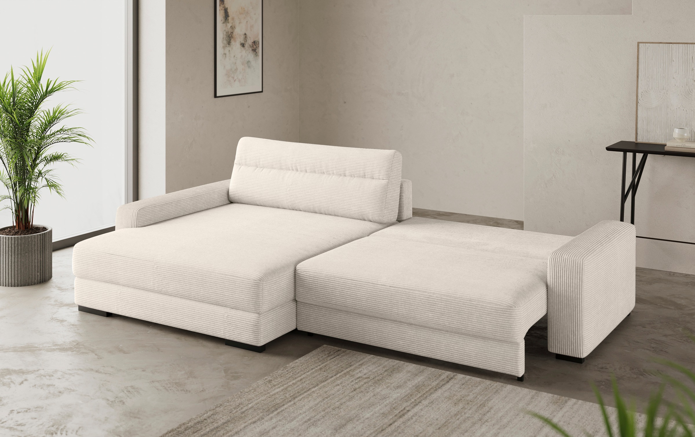 Mr. Couch Ecksofa »Marcello L-Form«, inklusive EasyBett und Bettkasten