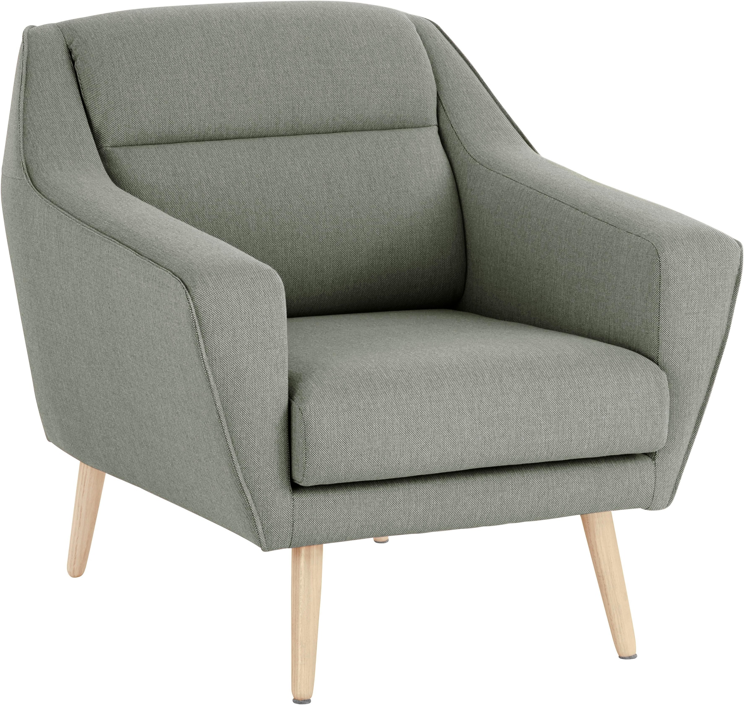OTTO home Sessel »Bille« mit Naht im Rückenkissen und Eiche-Beinen, Design by Morten Georgsen