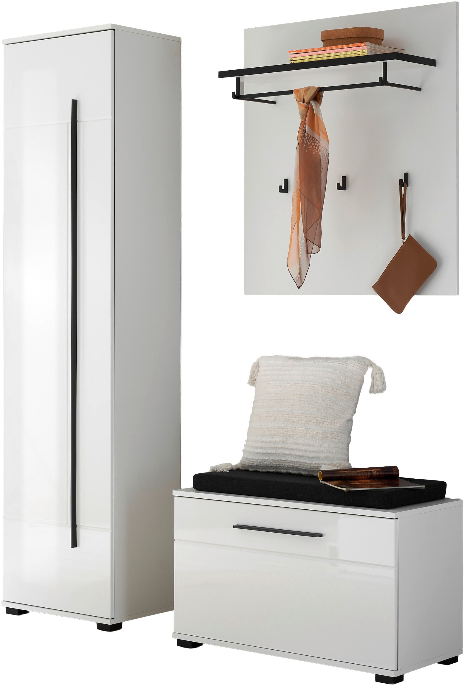 Home affaire Garderoben-Set »Cantara, moderne Garderobe, Komplettset mit viel Stauraum« Komplett-Set, 3 Stk. tlg.