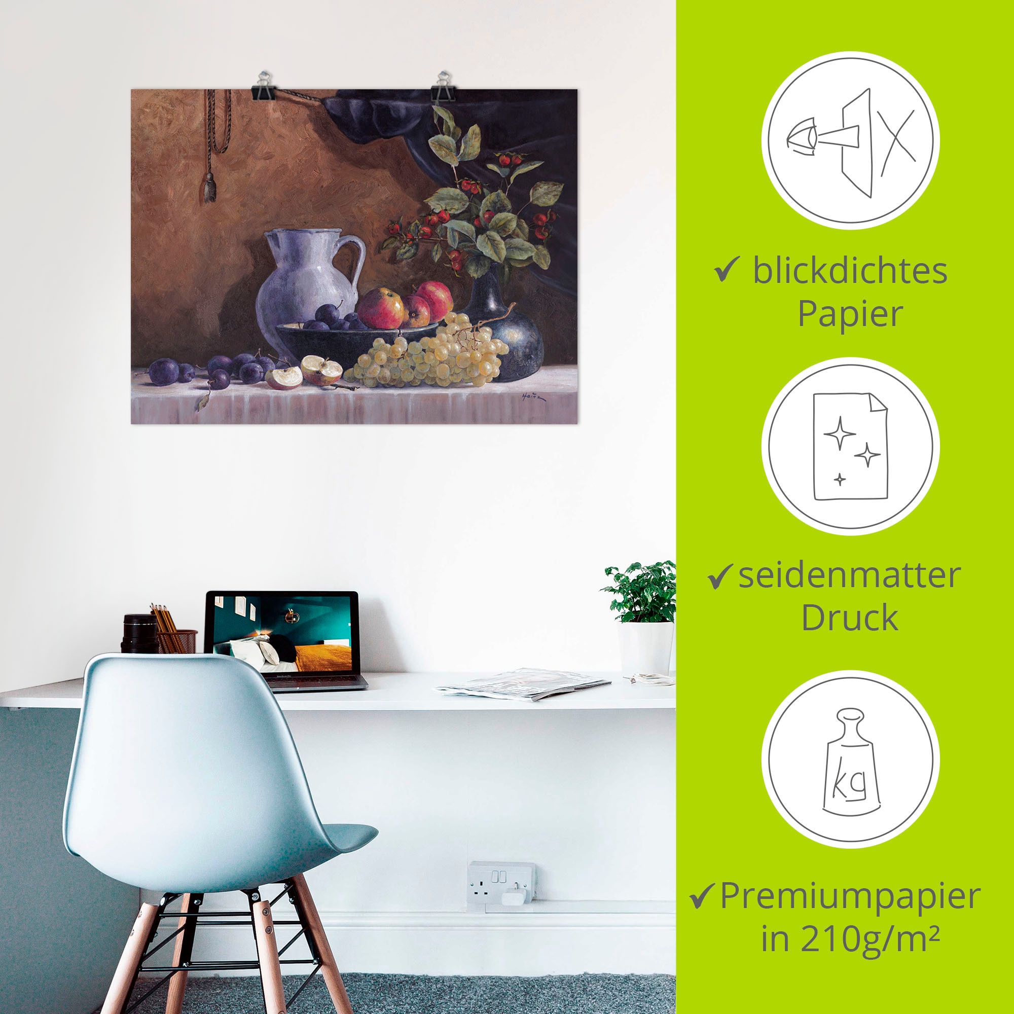 Artland Wandbild »Stillleben« Arrangements 1 Stk. tlg. als Leinwandbild, Poster in verschied. Größen