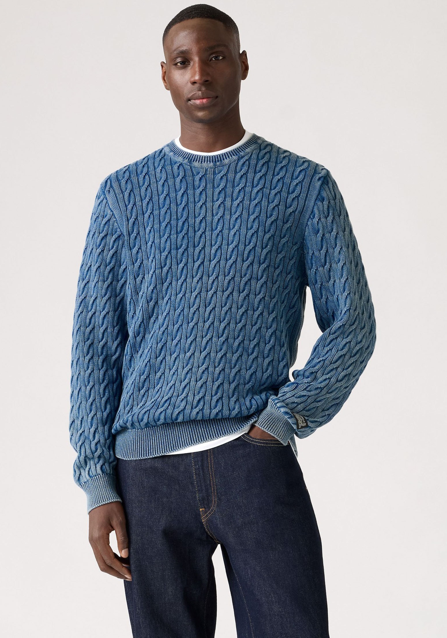 Levi's® Rundhalspullover »LV PRESIDIO«, mit Zopfmuster