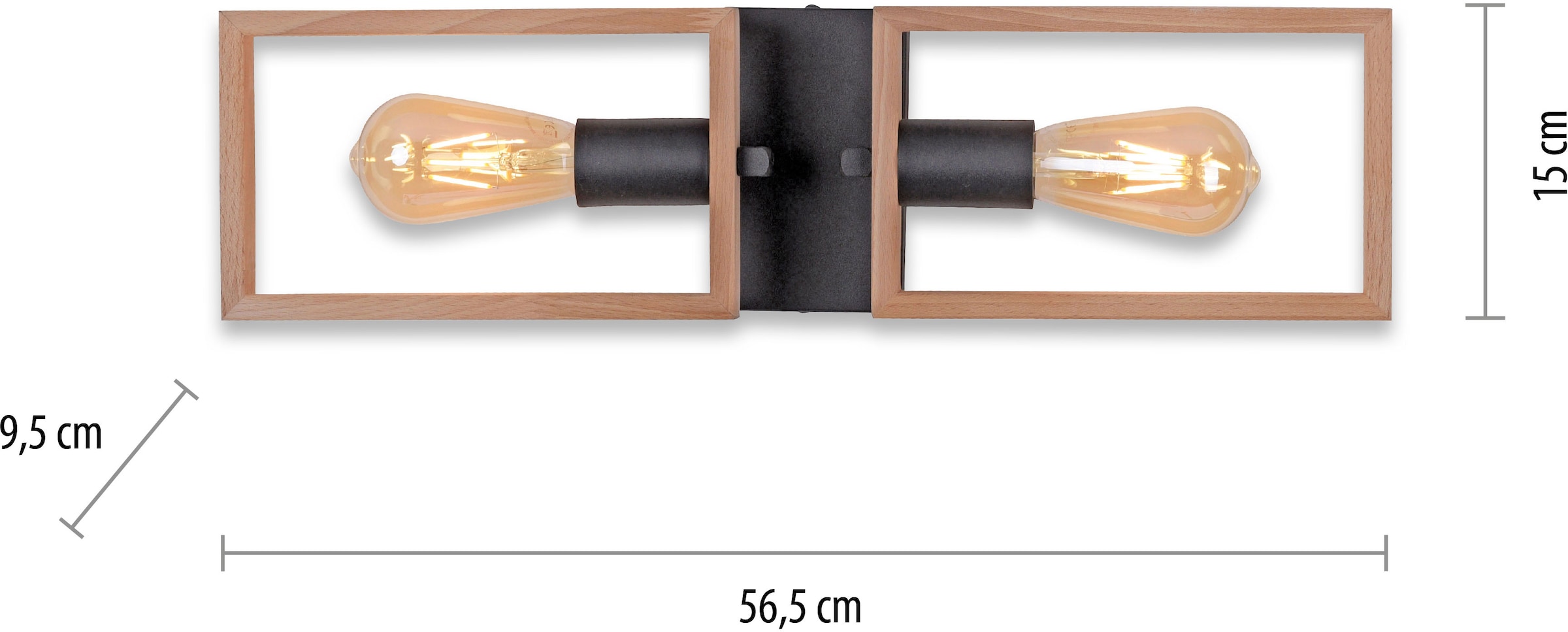 Home affaire Deckenleuchte »Nohen«, 2 XXL Garantie online 3 Wandlampe flammig-flammig, aus Jahren | Deckenleuchte (Akazienholz), kaufen mit Holz