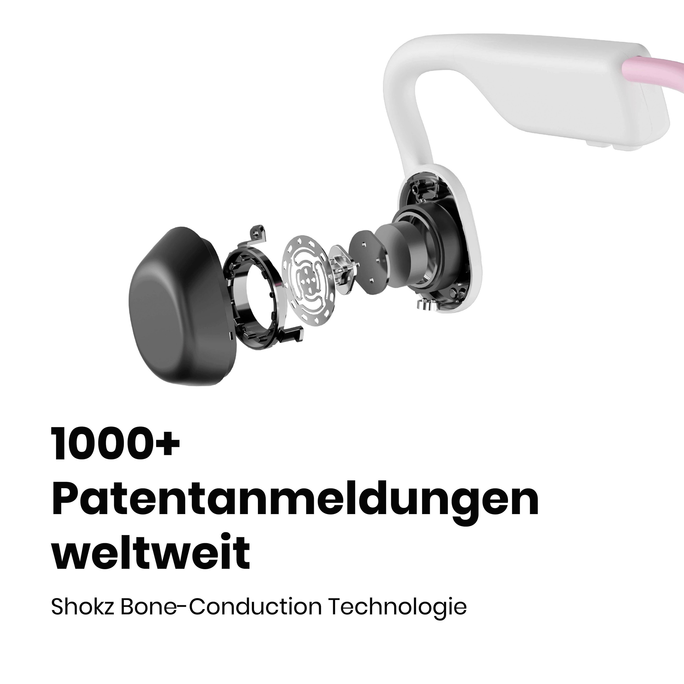 Shokz Sport-Kopfhörer »OpenMove«, Bluetooth-Wireless-A2DP Bluetooth-AVRCP Bluetooth-HFP-HSP, Noise-Cancelling-Freisprechfunktion