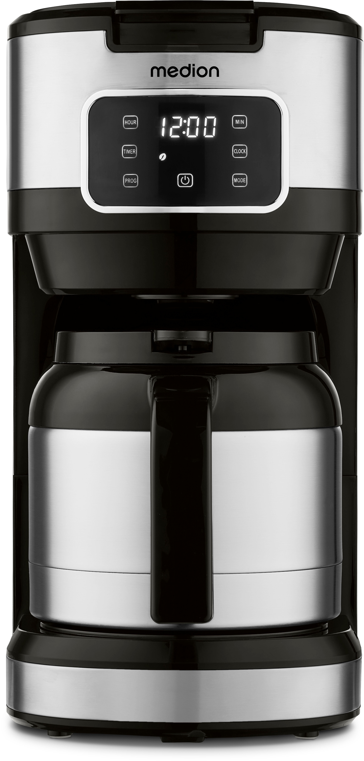 Medion® Filterkaffeemaschine »MD 11019« 1,25 l Kaffeekanne Permanentfilter 900 Watt, Touch-Sensor-Bedienfeld, 24 Stunden Timer, Permanentfilter