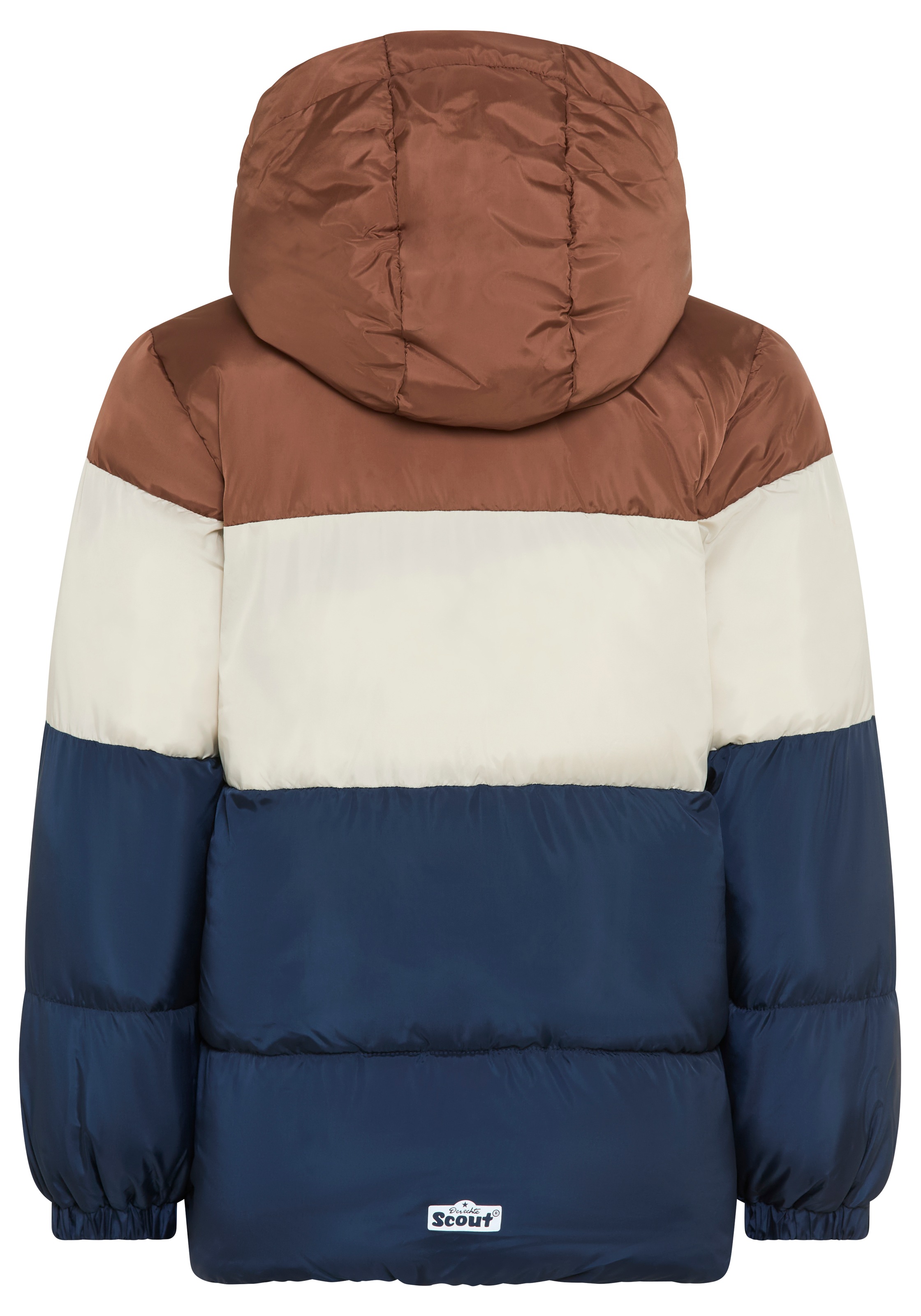 Scout Winterjacke »Warme Jacke in Colorblocking-Style - NEU von SCOUT« mit Kapuze mit Kapuze, abnehmbar, innen mit Fleece gefüttert