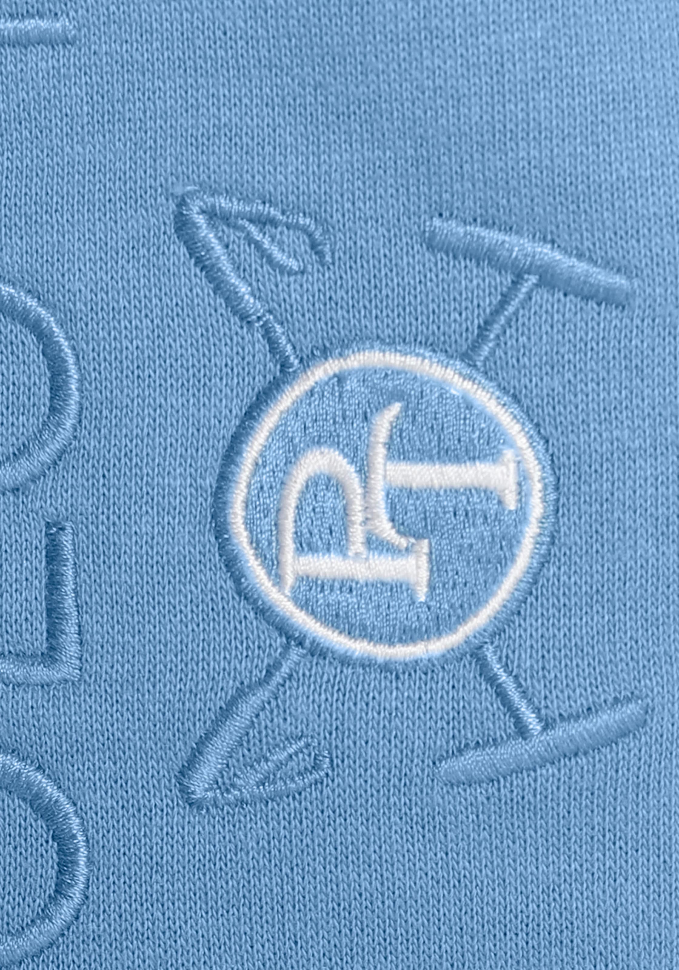 TOM TAILOR Polo bei Team mit Sweatrock, ♕ vorn Logoschrift-Stickerei