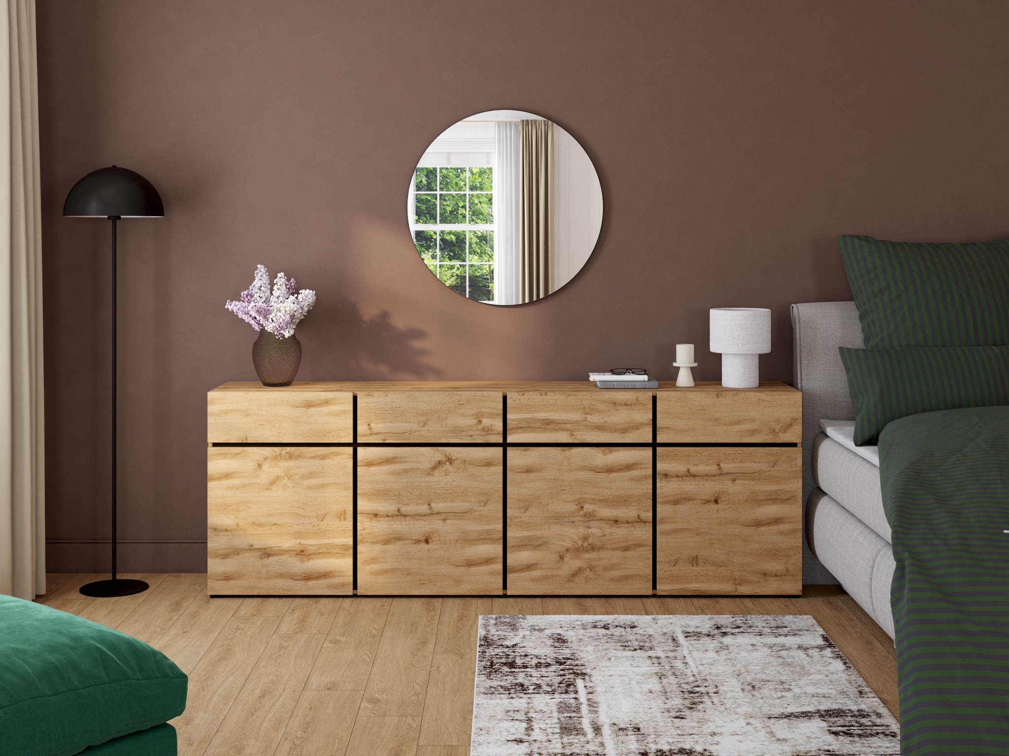 my home Teppich »Salsa« rechteckig 9 mm Höhe mit besonders weichem Flor, Kurzflor, im Vintage-Look, dichte Qualität