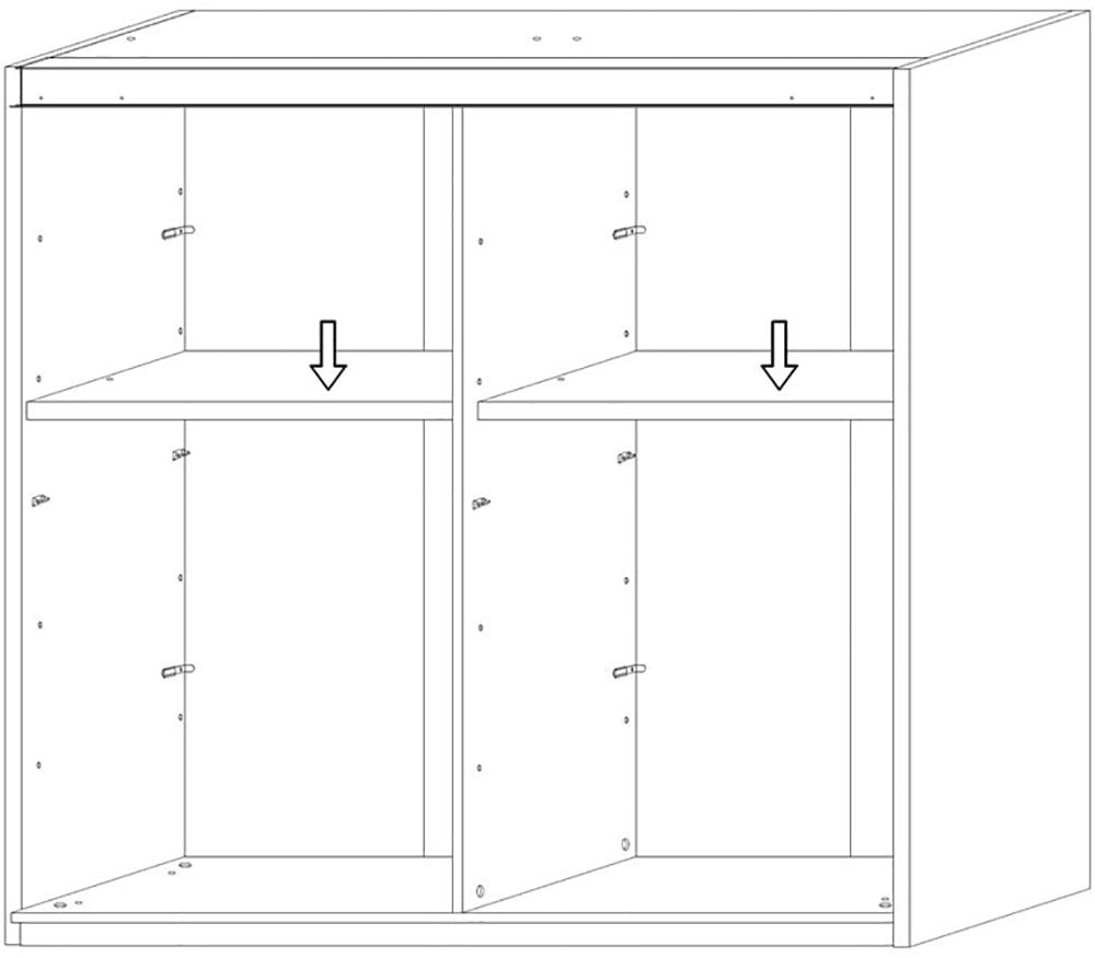 Home affaire Schwebetürenschrank »Jupiter, Schiebetürenschrank in Steingrau« 2 Breiten, moderne Griffblende, Metallgriffleisten, 22 mm Böden
