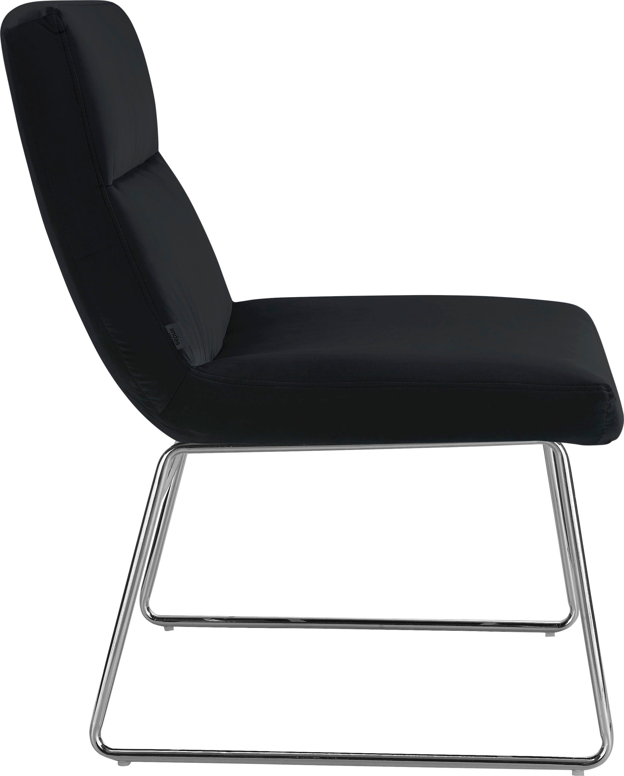 andas Sessel »Gil, Loungesessel Wohnzimmer,«, Samtvelours Bezug, in drei Farbvarianten, Sitzhöhe 47,5 cm