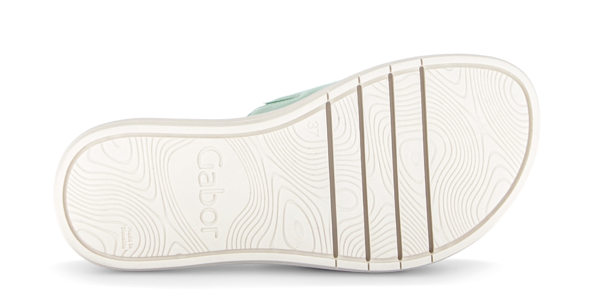 Gabor Pantolette  Plateau, Schlupfschuh, Sommerschuh mit großer Zierschnalle