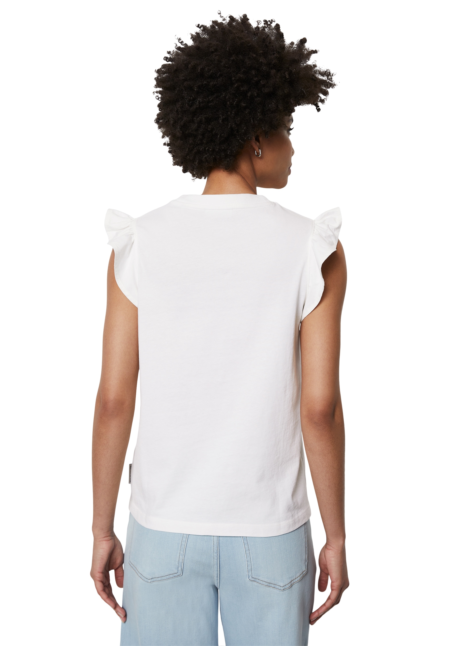 Marc O'Polo DENIM Shirttop, Mit angesagten Ärmel-Volants
