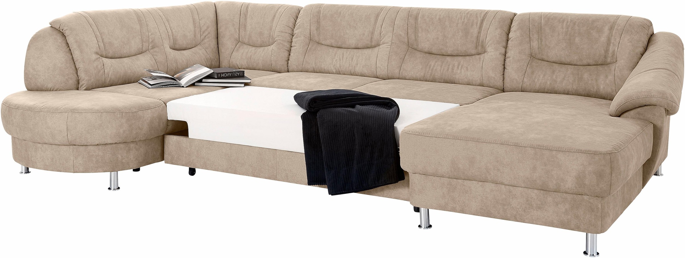 sit&more Wohnlandschaft »Salsa U-Form«, mit Federkern, wahlweise mit Bettfunktion
