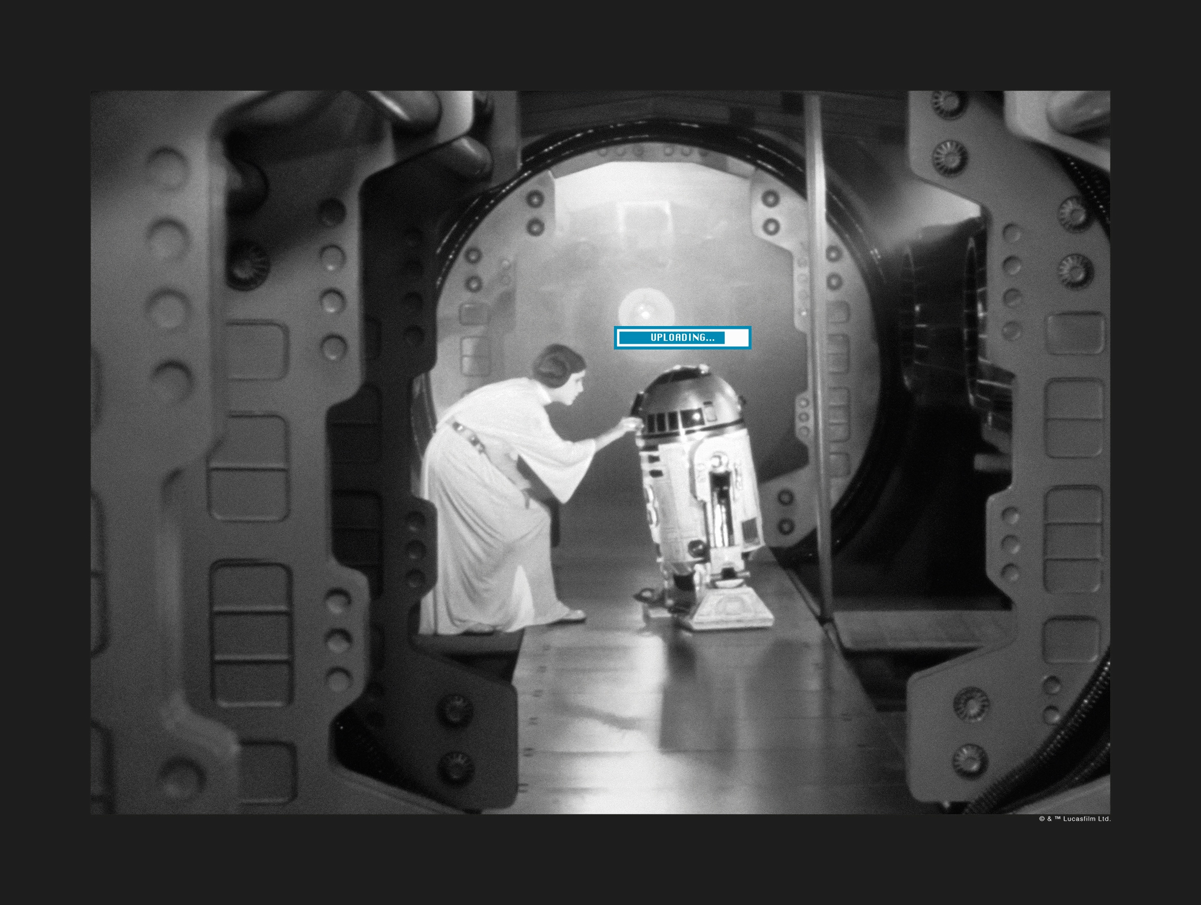 Komar Bild »Star Wars Classic Leia R2D2 Upload« Star Wars 1 Stk. tlg. Wandbild zur Dekoration im Kinderzimmer - ohne Rahmen