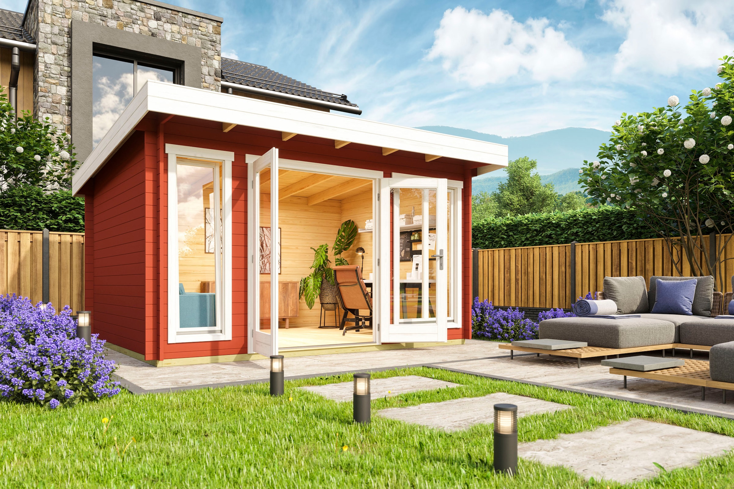 LASITA MAJA Gartenhaus »DORSET«, (Set, inkl. Fussbodenbretter zum verlegen)