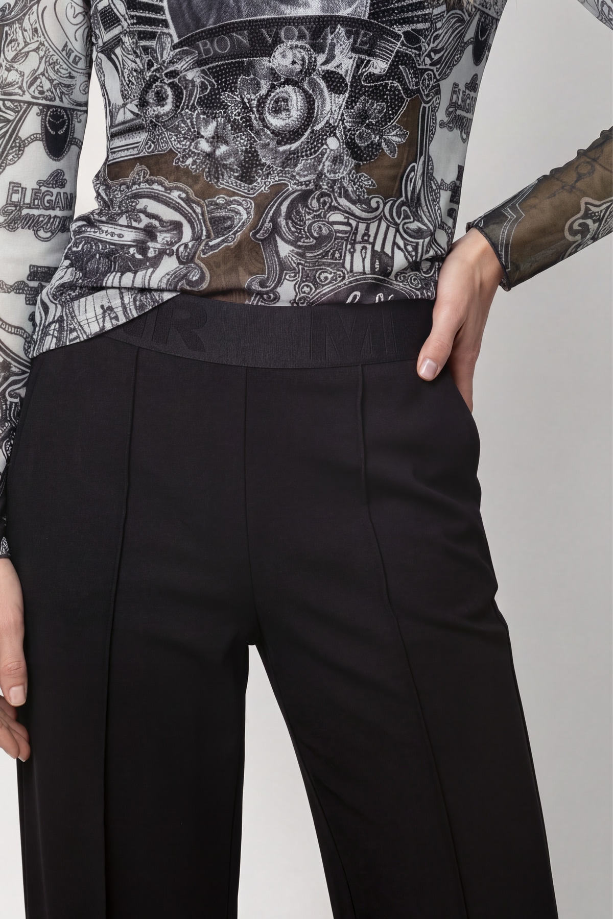 Monari Schlupfhose »Hose Bella Basic Regular«  Regular fit mit elastischem Bund
