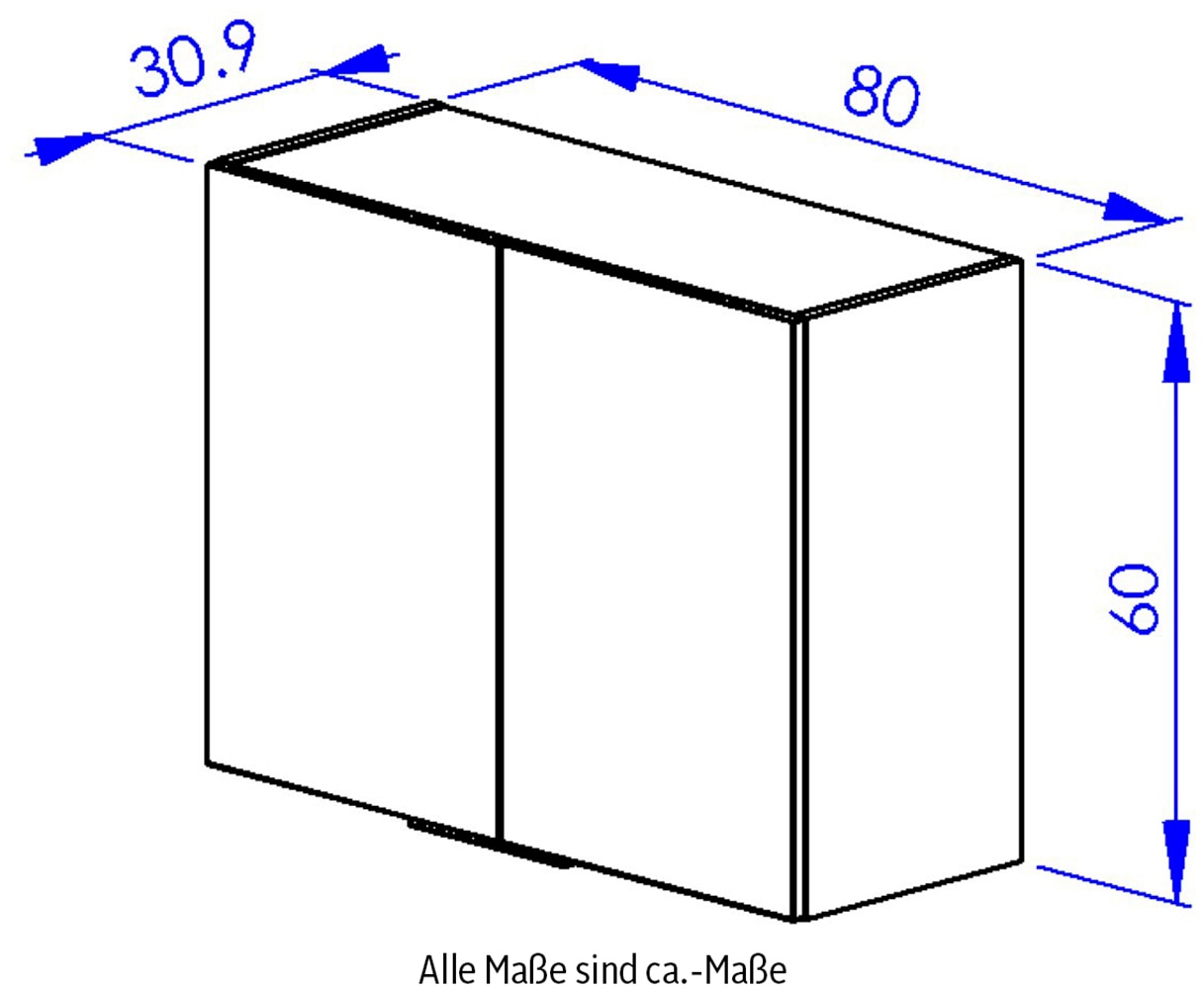 Gami Hängeschrank »Hängeschrank EDEN Breite 80« 1 Stk. tlg. Hängeschrank EDEN Breite 80