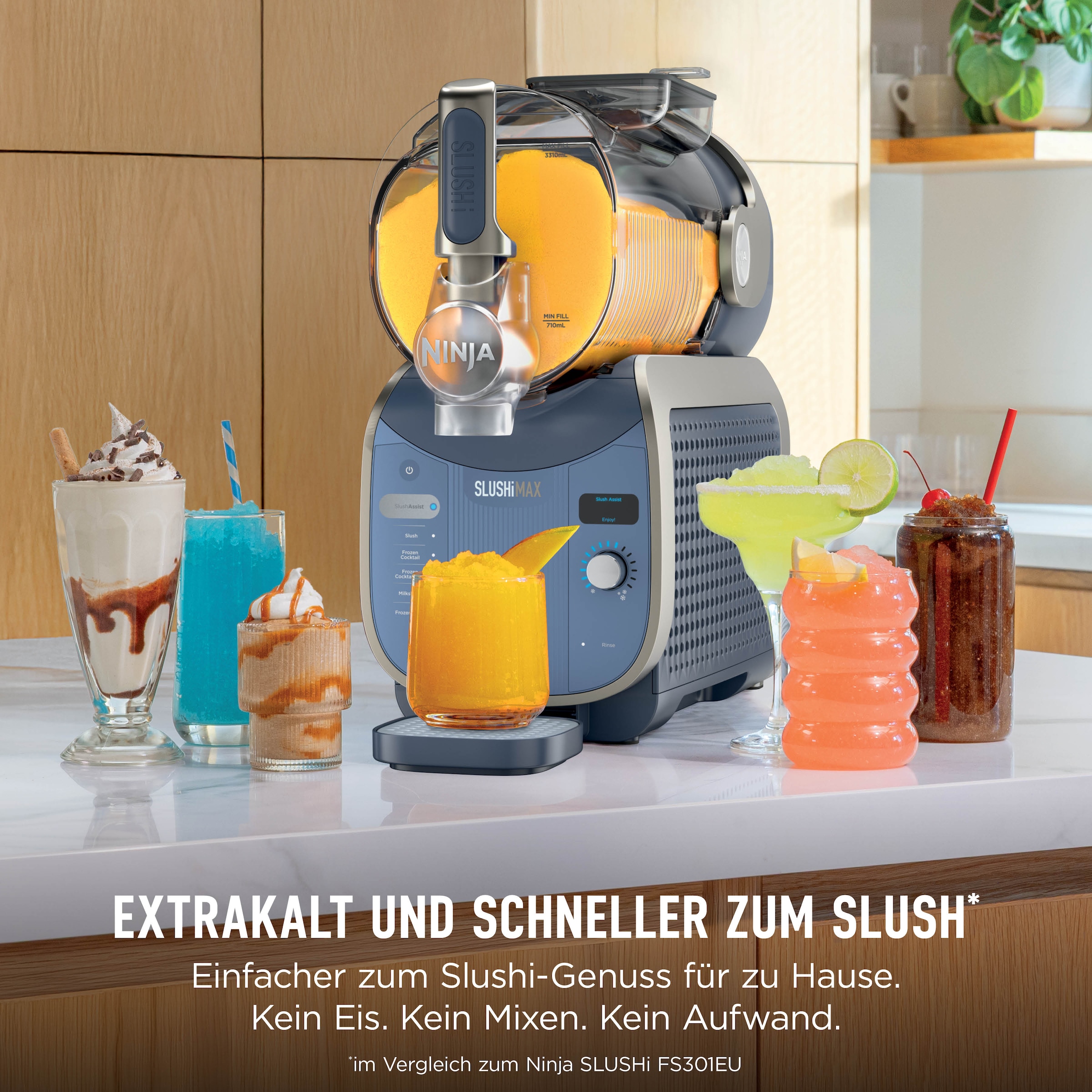 NINJA Slush-Eismaschine »SLUSHi MAX – Cyberspace FS605EUBL« 3,31 l 280 W für gefrorene Getränke, SlushAssist-Technologie