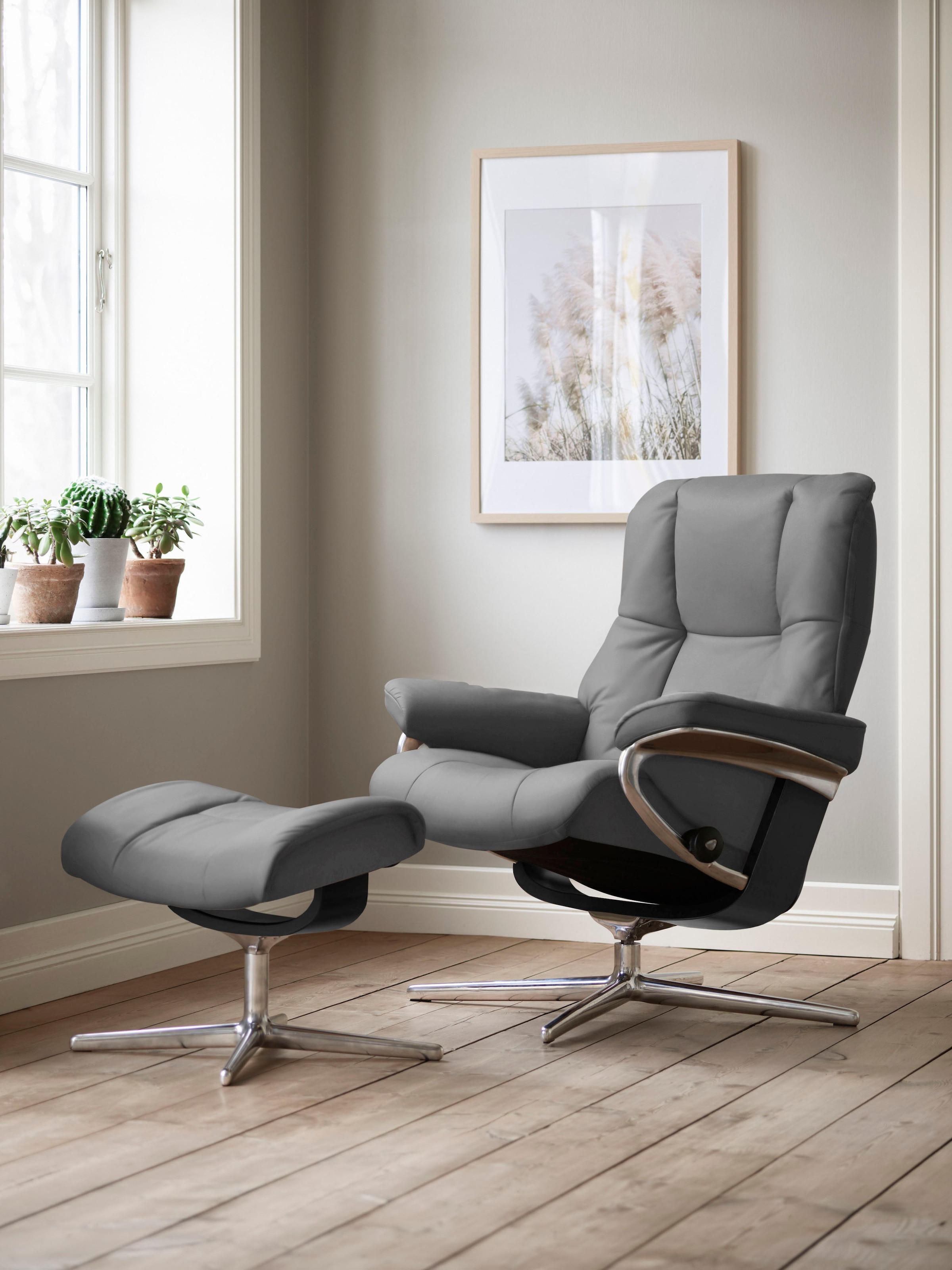 Stressless® Relaxsessel »Mayfair« mit Cross Base, Größe S, M & L, Holzakzent Schwarz
